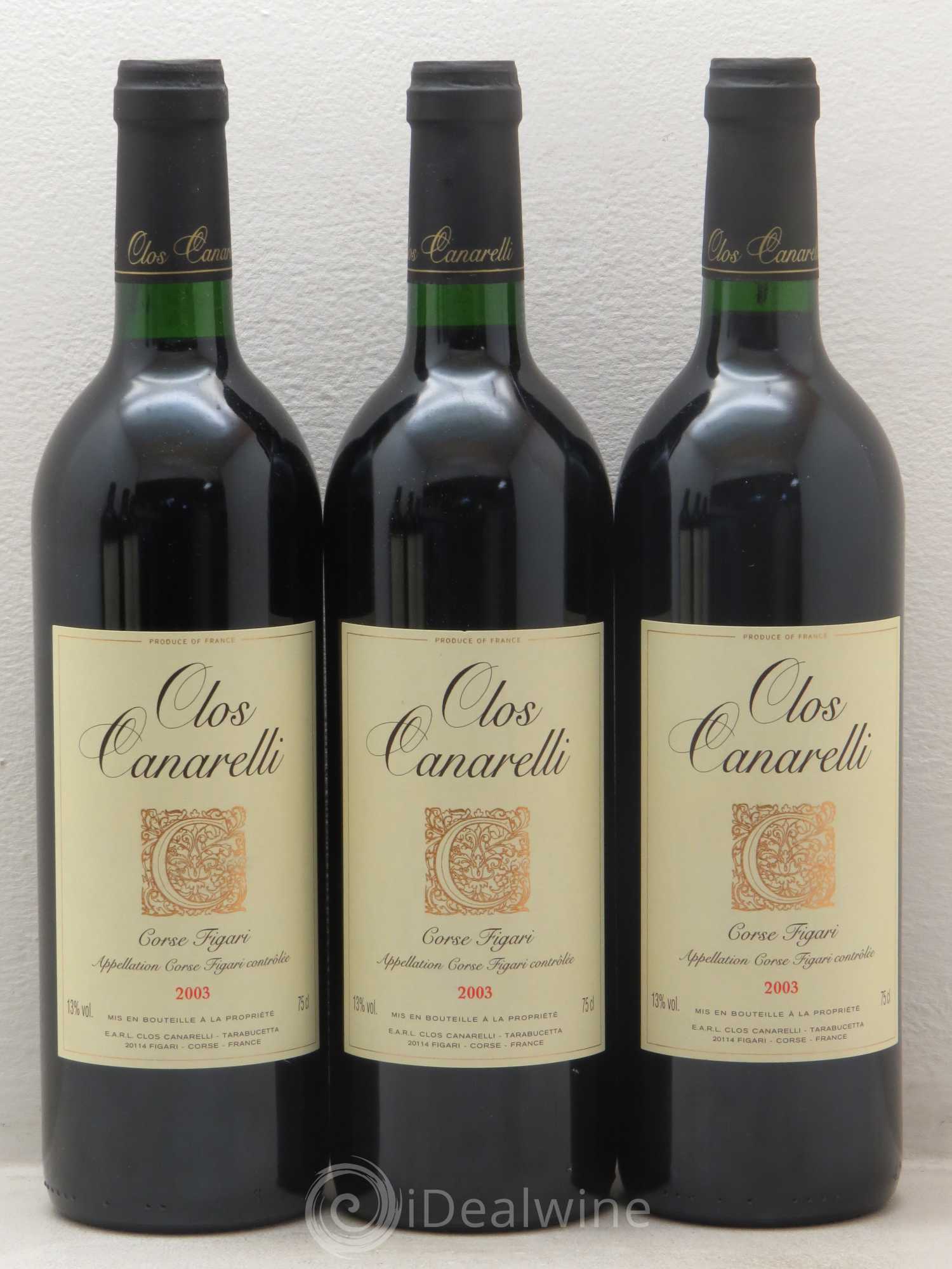 Figari Clos Canarelli 2003 - Lot de 6 bouteilles - 1
