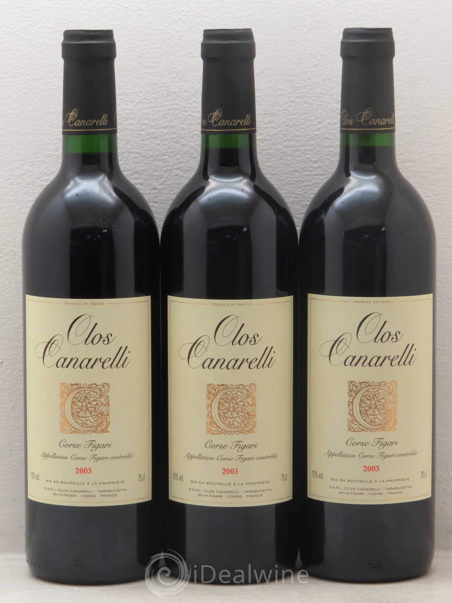 Figari Clos Canarelli 2003 - Lot de 6 bouteilles - 2