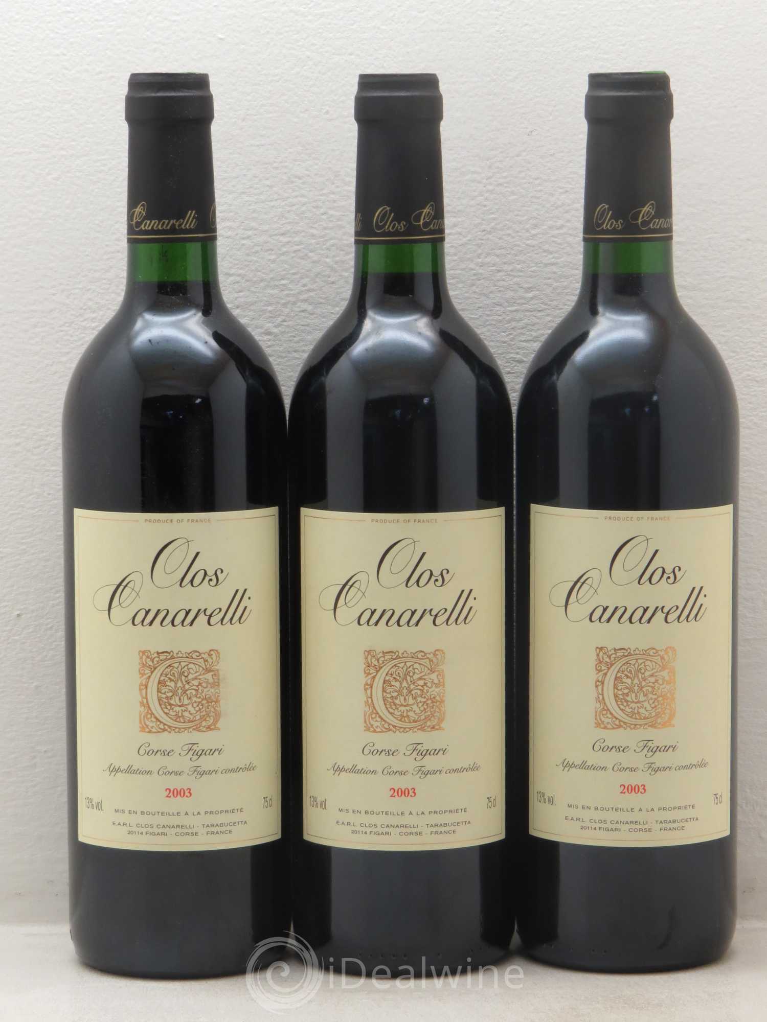 Figari Clos Canarelli 2003 - Lot de 6 bouteilles - 2