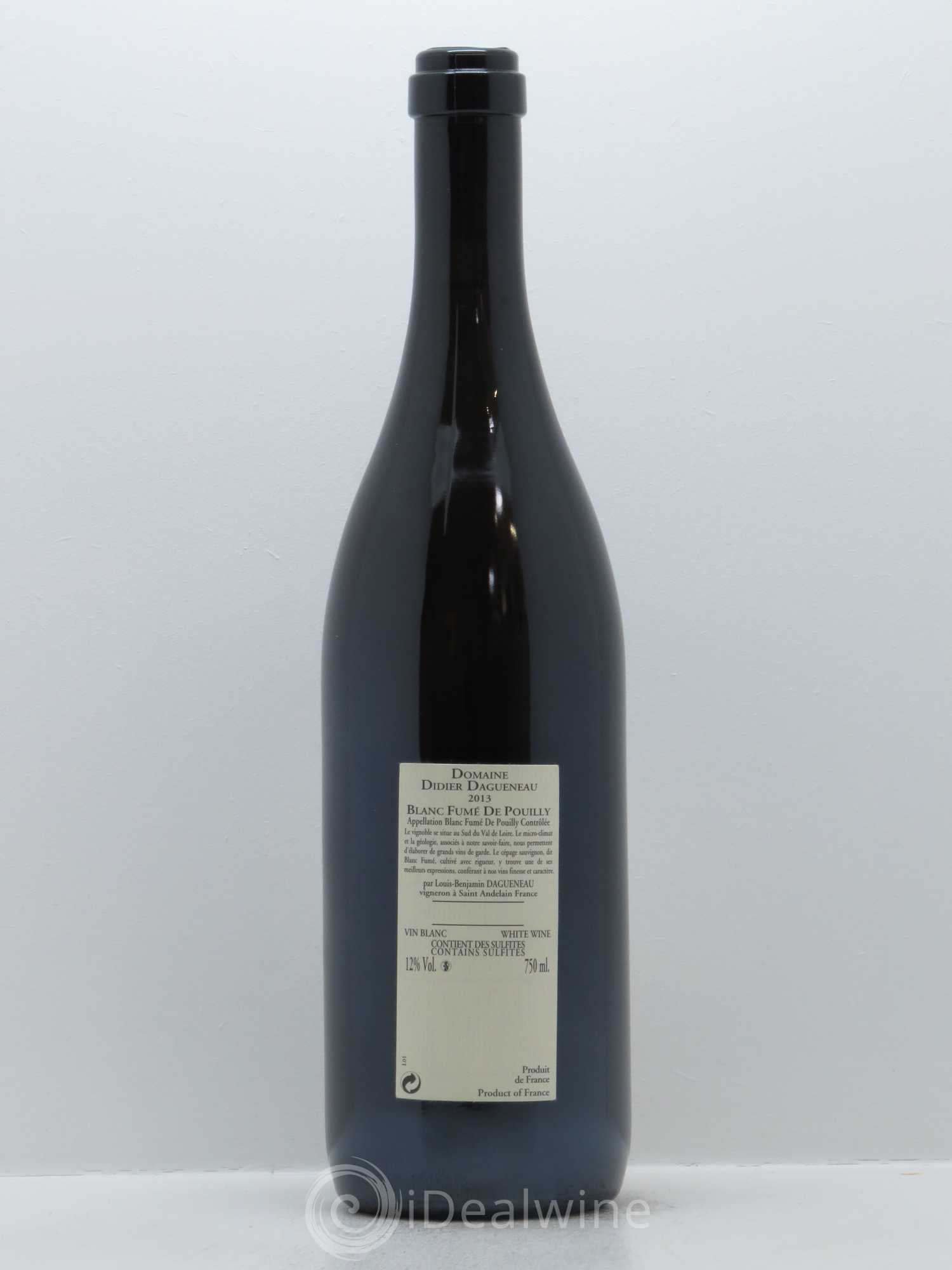 Pouilly-Fumé Blanc Fumé de Pouilly Dagueneau (Domaine Didier - Louis-Benjamin) 2013 - Lot de 1 bouteille - 1