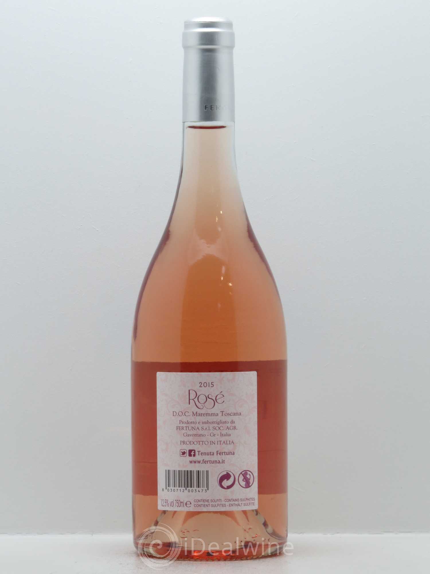 Maremma Toscana Tenuta Fertuna Rosé di Toscana 2015 - Lot de 1 bouteille - 1