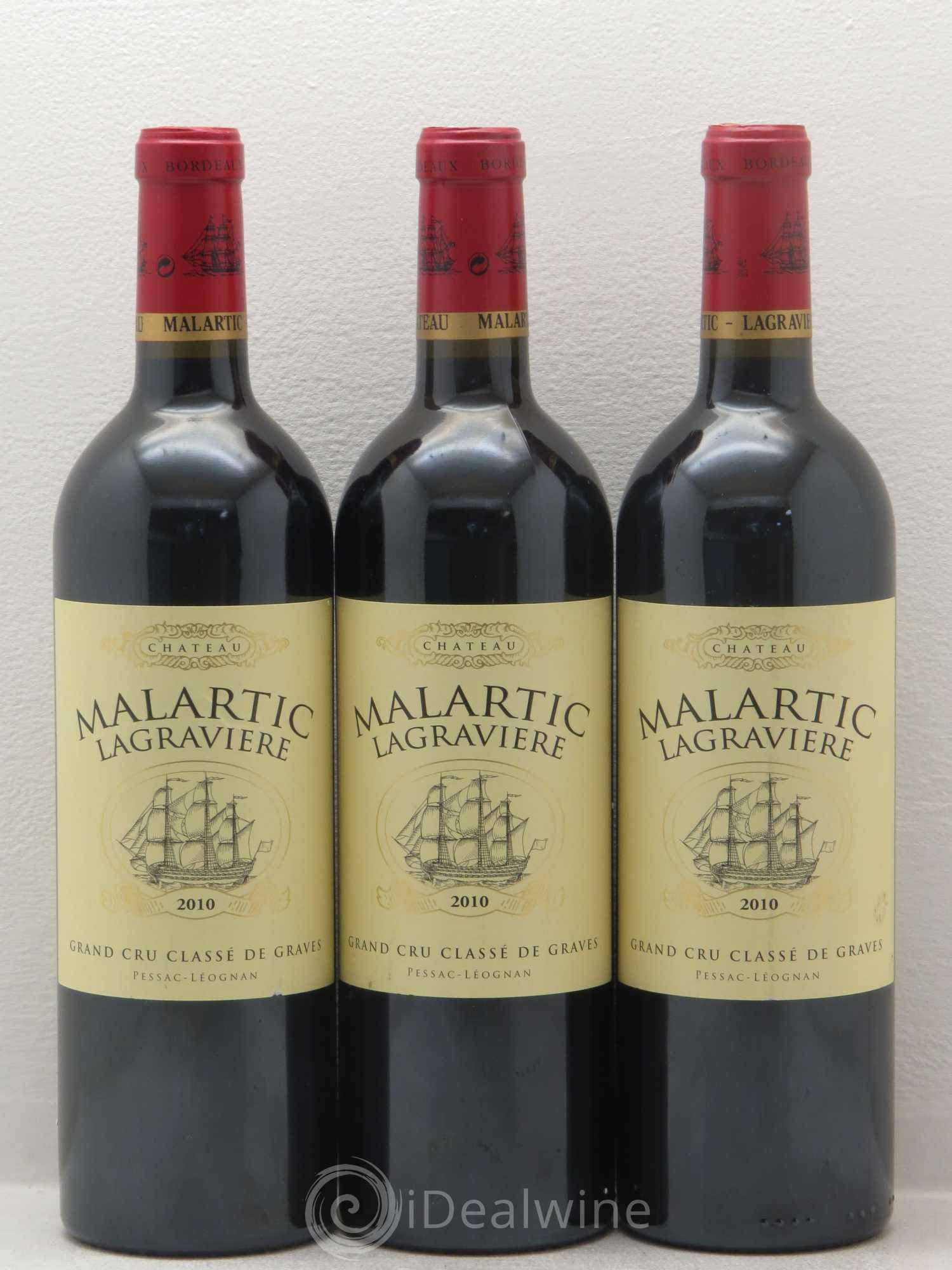 Château Malartic-Lagravière Cru Classé de Graves 2010 - Lot de 3 bouteilles - 0