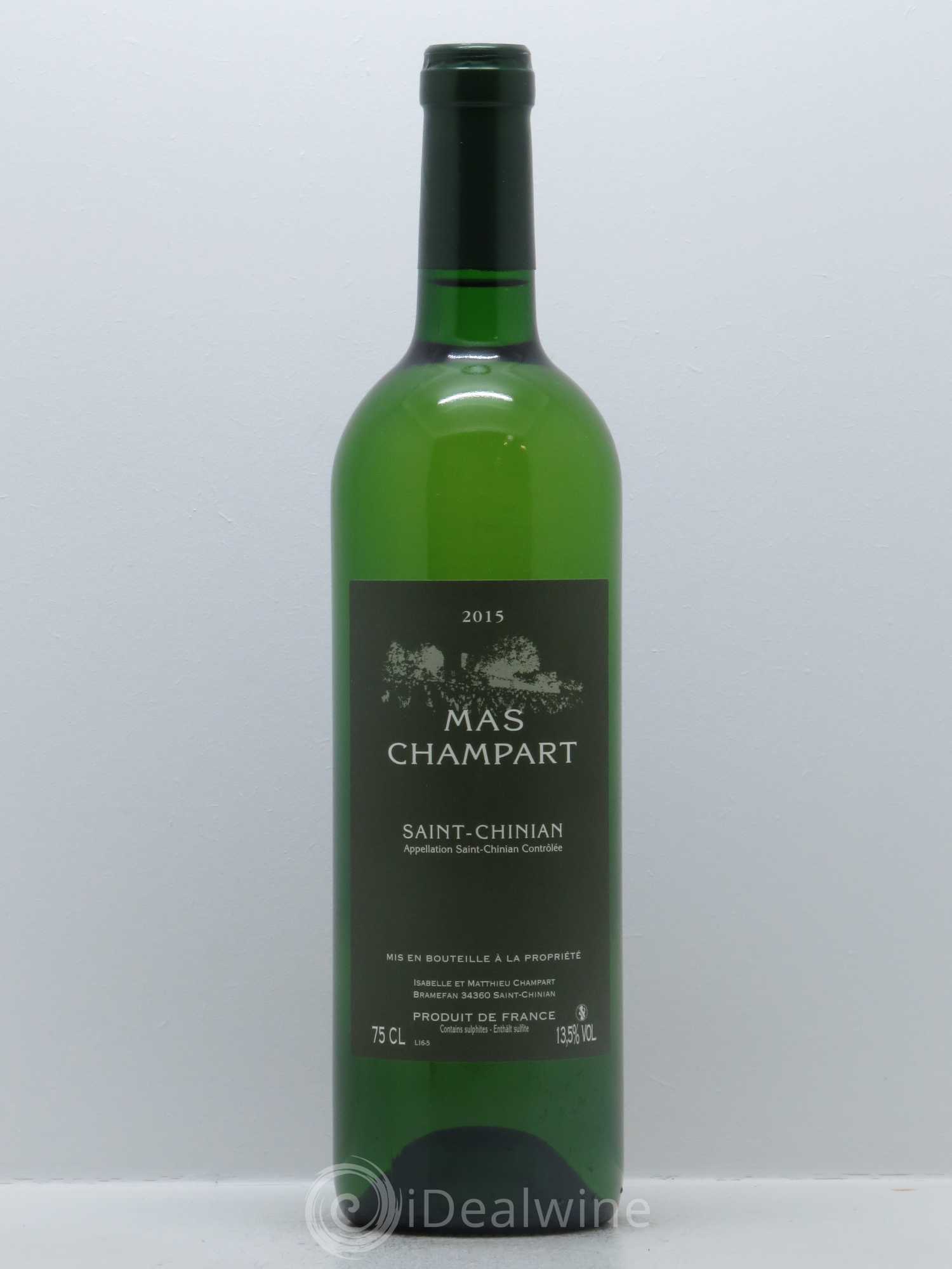Saint-Chinian Mas Champart Isabelle et Mathieu Champart 2015 - Lot de 1 bouteille - 0