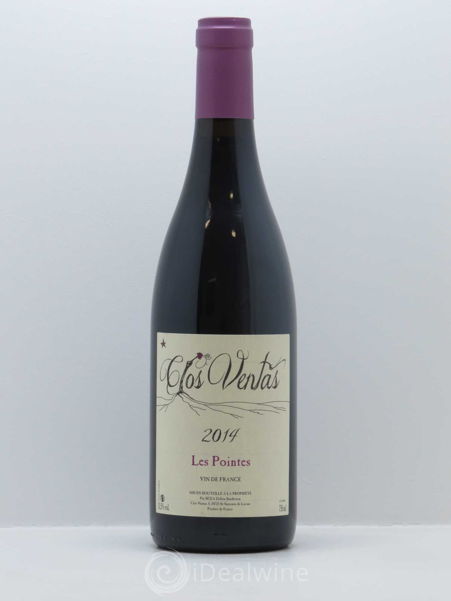 Vin de France Clos Ventas Les Pointes John Sanderson 2014 - Lot de 1 bouteille - 0