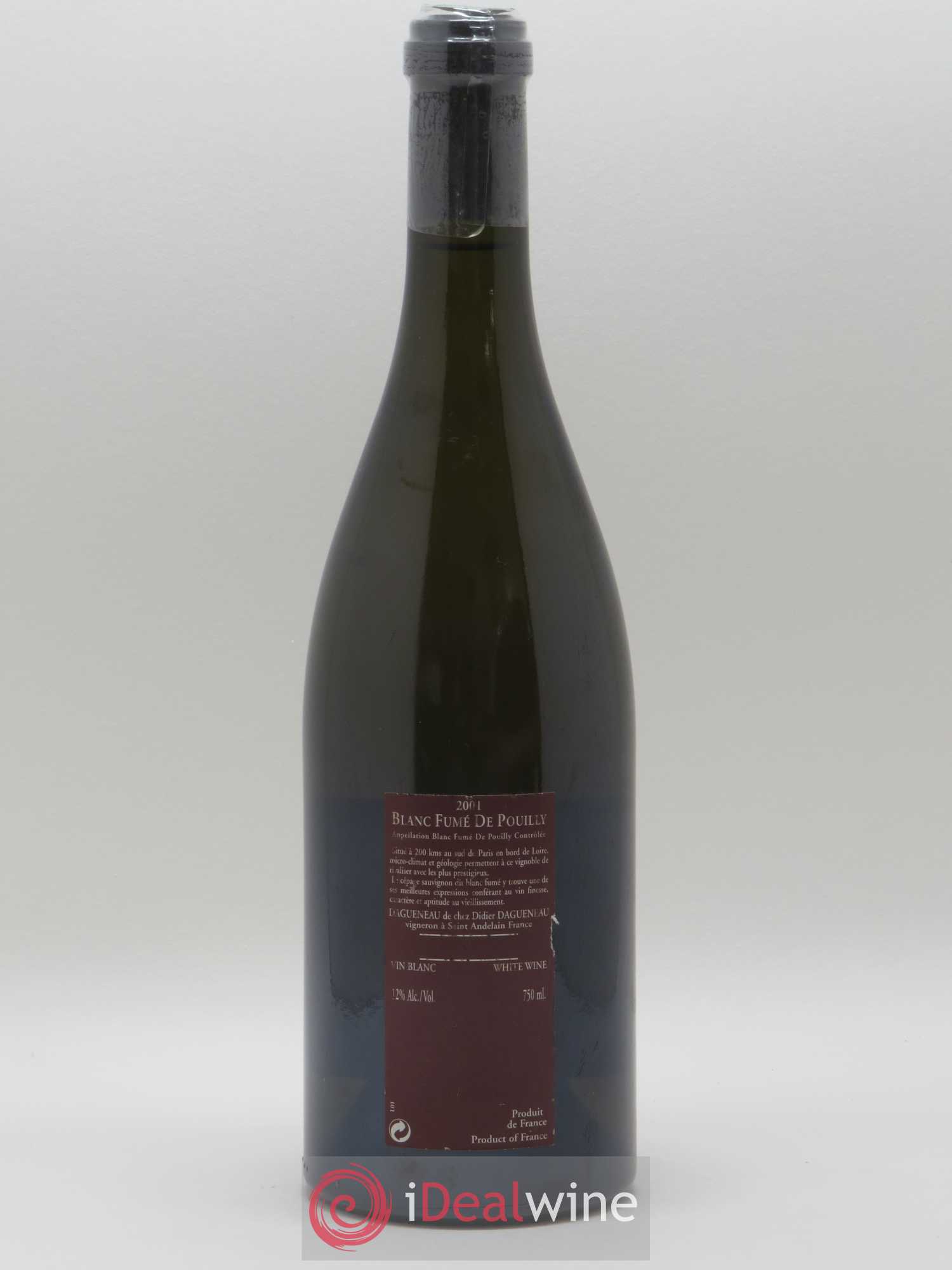 Vin de France (anciennement Pouilly-Fumé) Pur Sang Dagueneau (Domaine Didier - Louis-Benjamin) 2001 - Lot de 1 bouteille - 1
