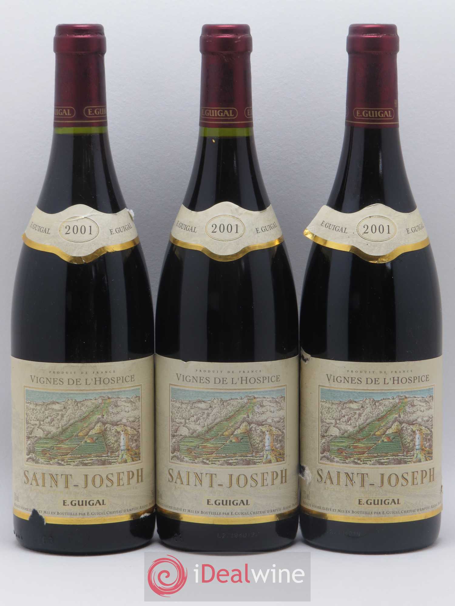 Saint-Joseph Vignes de l'Hospice Guigal 2001 - Lot de 3 bouteilles - 0