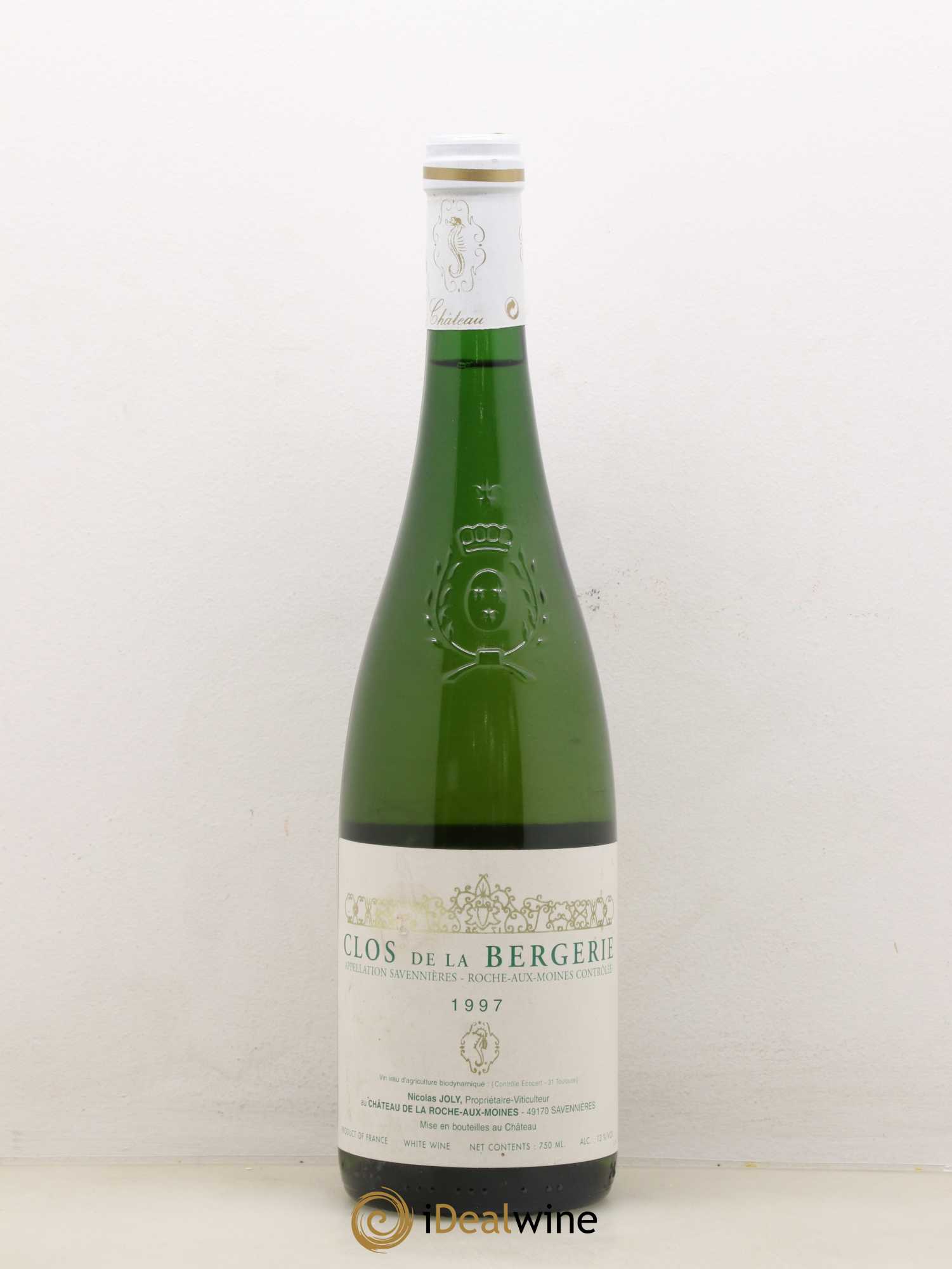 Savennières Roche aux Moines Clos de la Bergerie Vignobles de la Coulée de Serrant - Nicolas Joly 1997 - Lot de 1 bouteille - 0