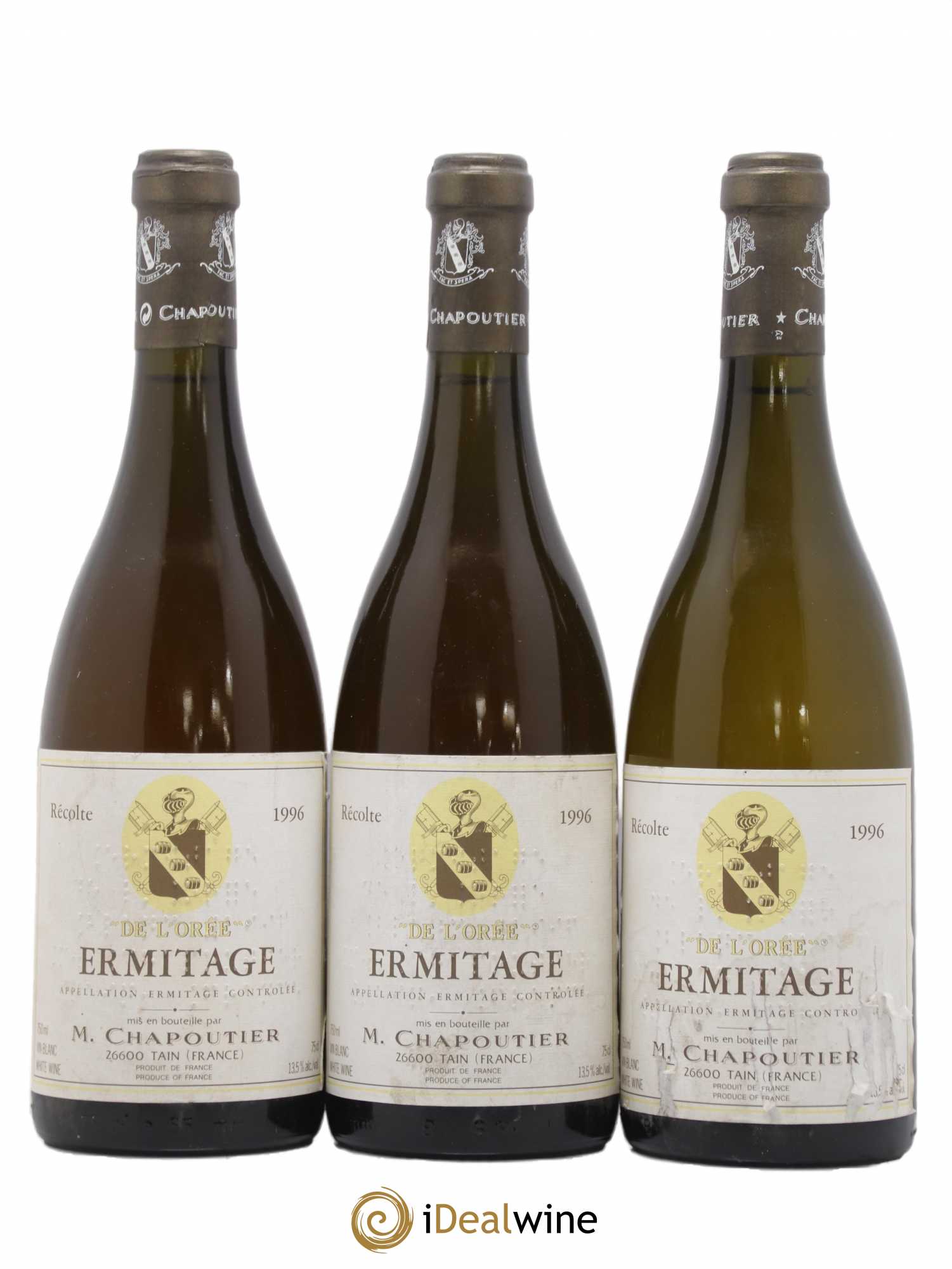 Hermitage Ermitage de l'Orée Chapoutier 1996 - Lot de 3 bouteilles - 0