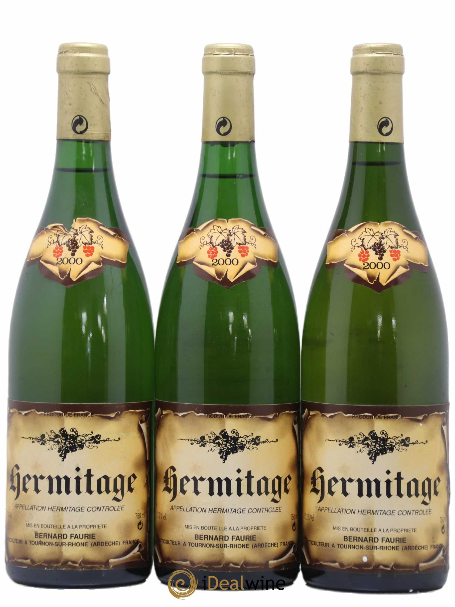 Hermitage Bernard Faurie 2000 - Lot de 3 bouteilles - 0