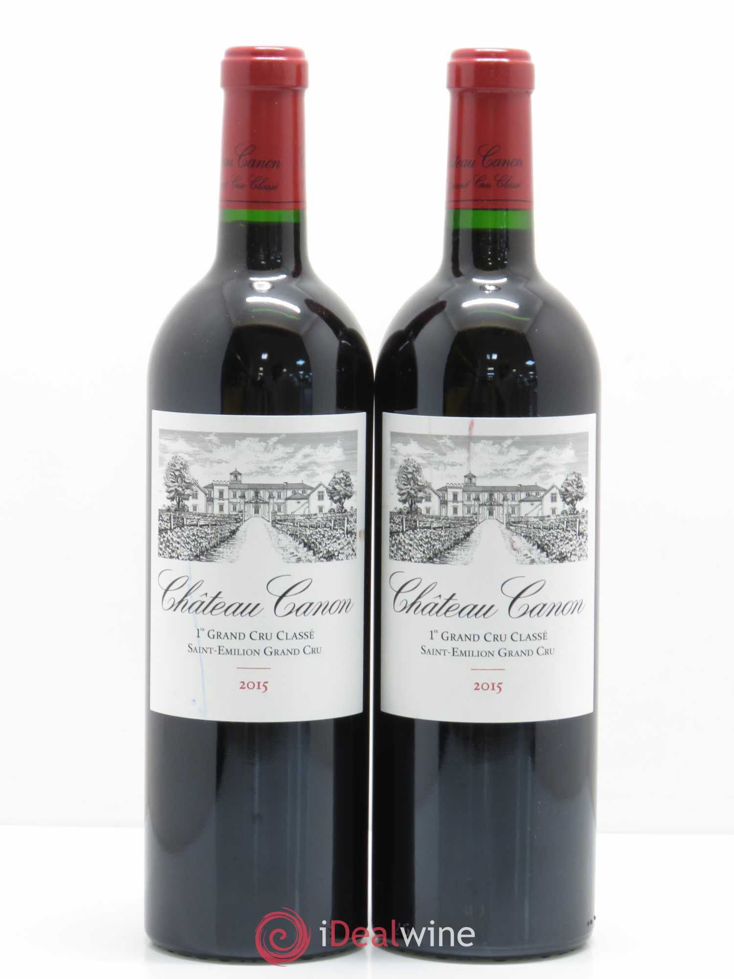 Château Canon 1er Grand Cru Classé B 2015 - Lot de 2 bouteilles - 0