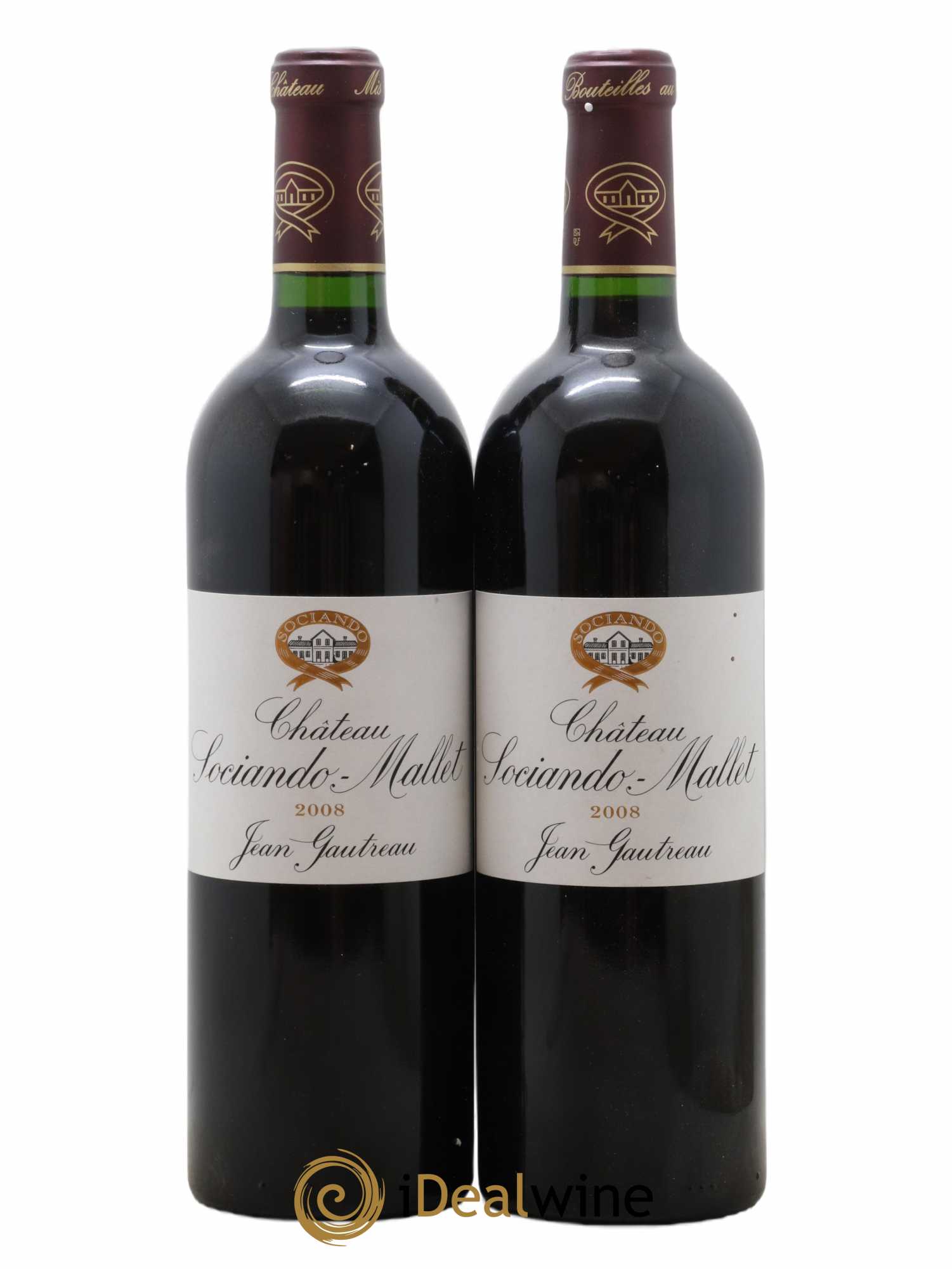 Château Sociando Mallet 2008 - Lot de 2 bouteilles - 0