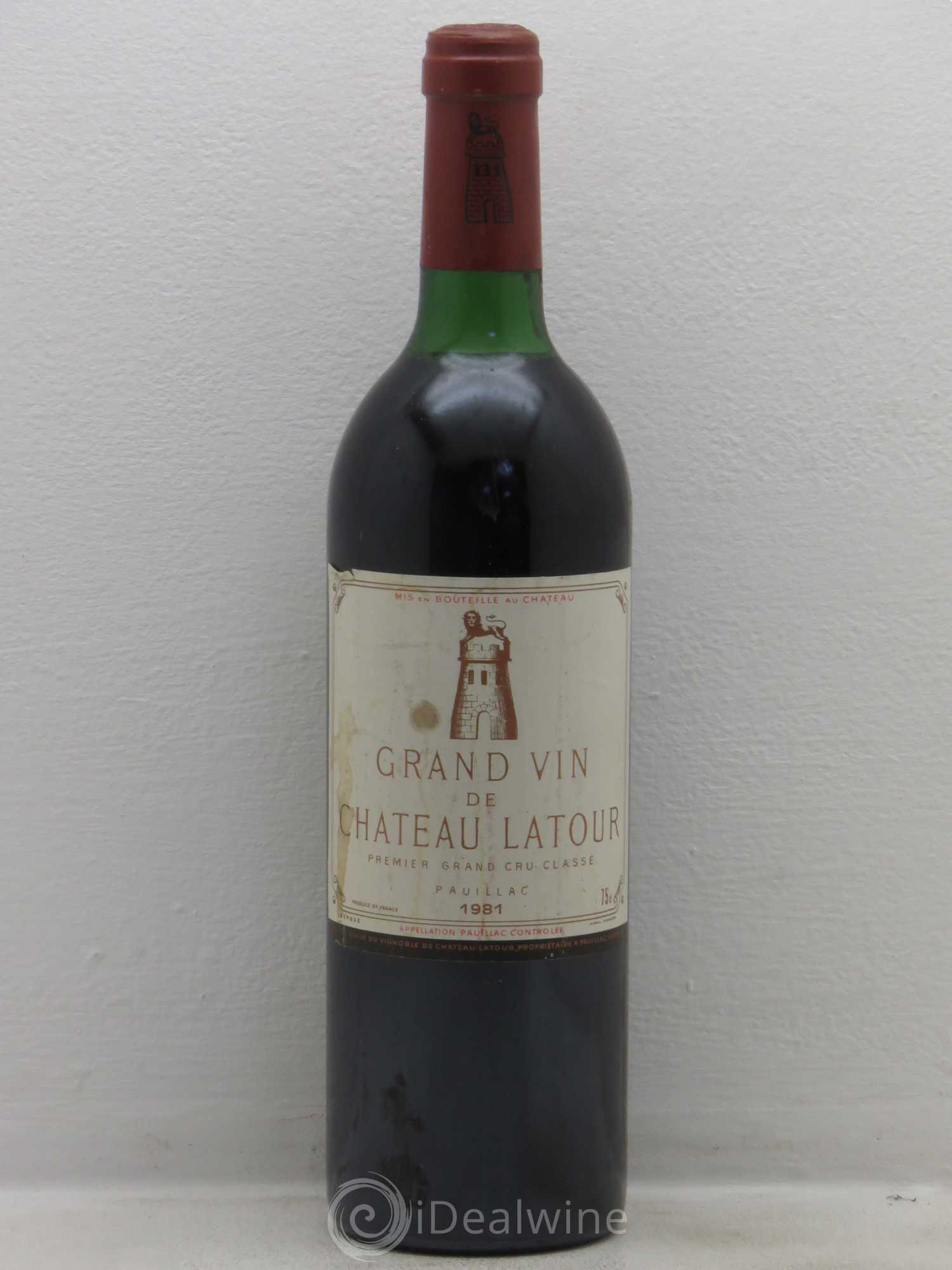 Château Latour 1er Grand Cru Classé 1981 - Lot de 1 bouteille - 0