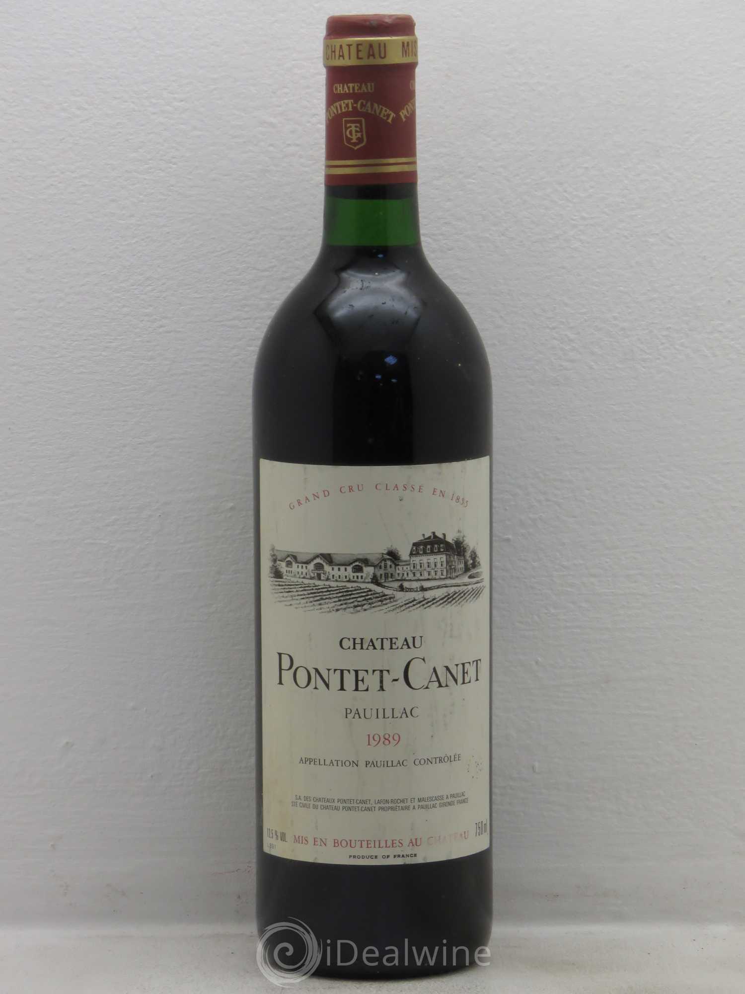 Château Pontet Canet 5ème Grand Cru Classé 1989 - Lot de 1 bouteille - 0