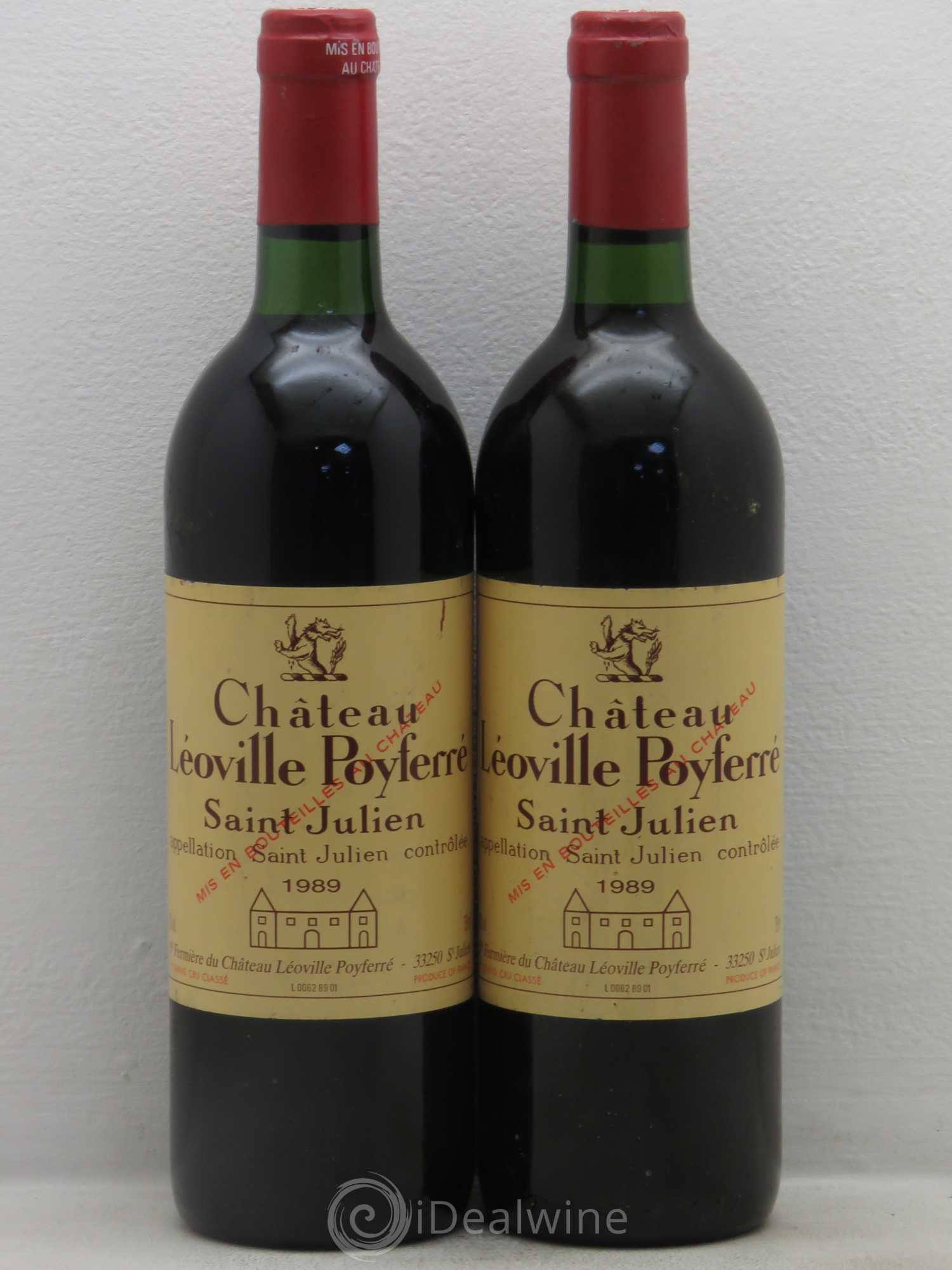 Château Léoville Poyferré 2ème Grand Cru Classé 1989 - Lot de 2 bouteilles - 0