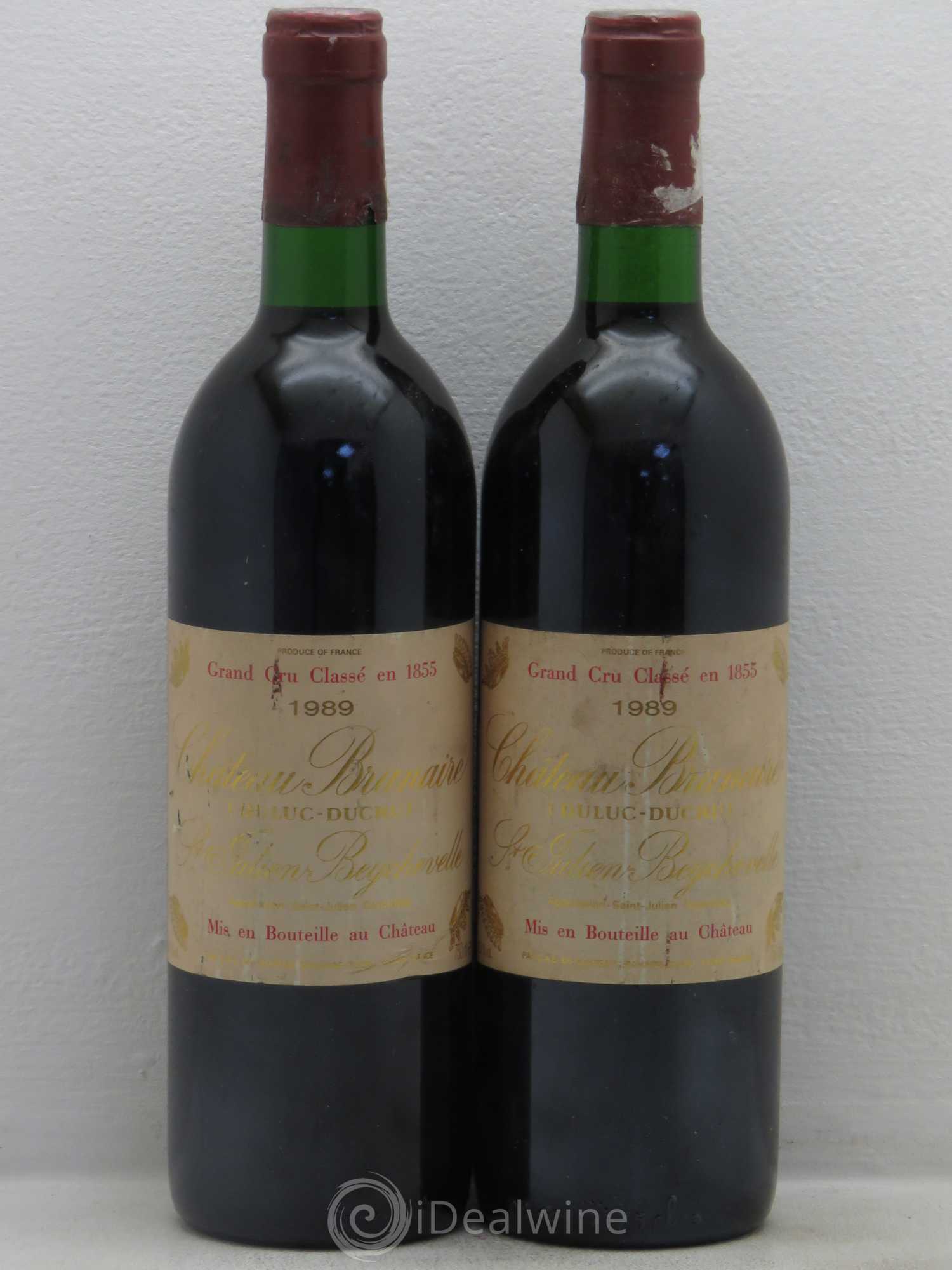 Château Branaire Ducru 4ème Grand Cru Classé 1989 - Lot de 2 bouteilles - 0