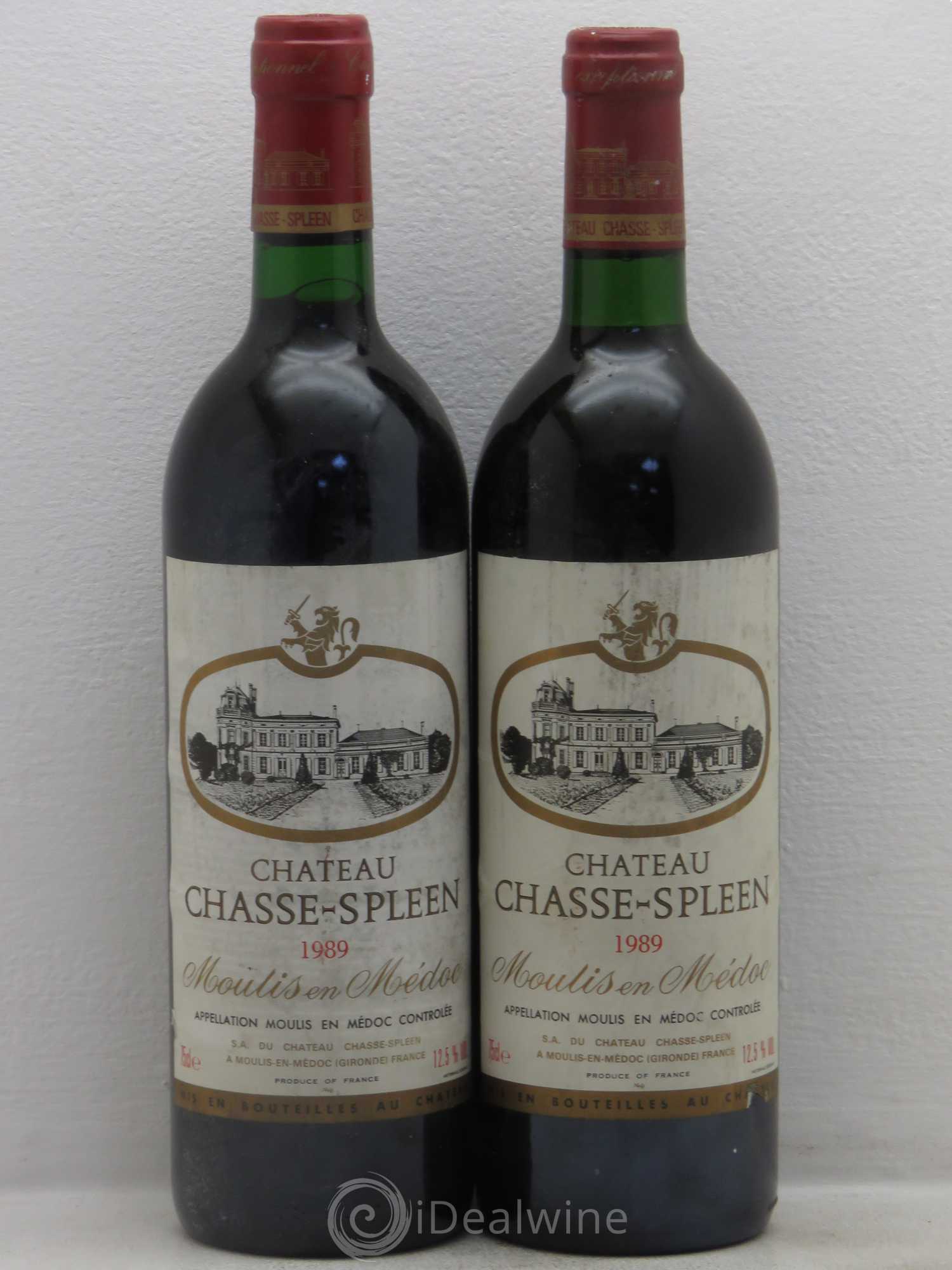 Château Chasse Spleen 1989 - Lot de 2 bouteilles - 0