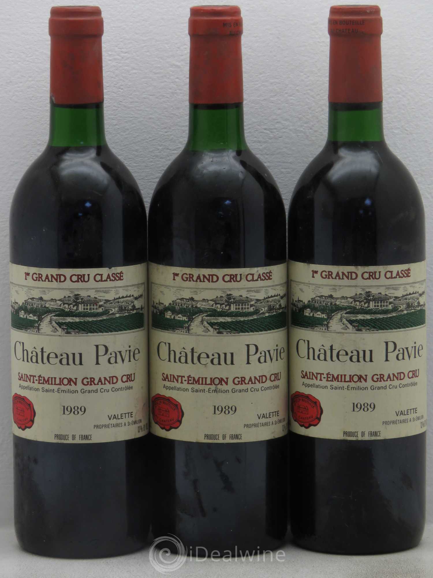 Château Pavie 1er Grand Cru Classé A 1989 - Lot de 3 bouteilles - 0
