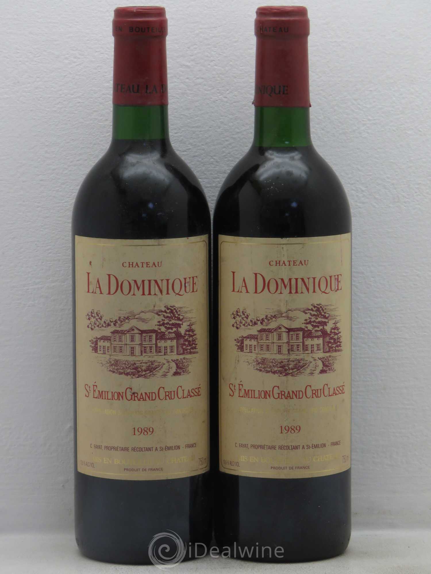 Château la Dominique Grand Cru Classé 1989 - Lot de 2 bouteilles - 0