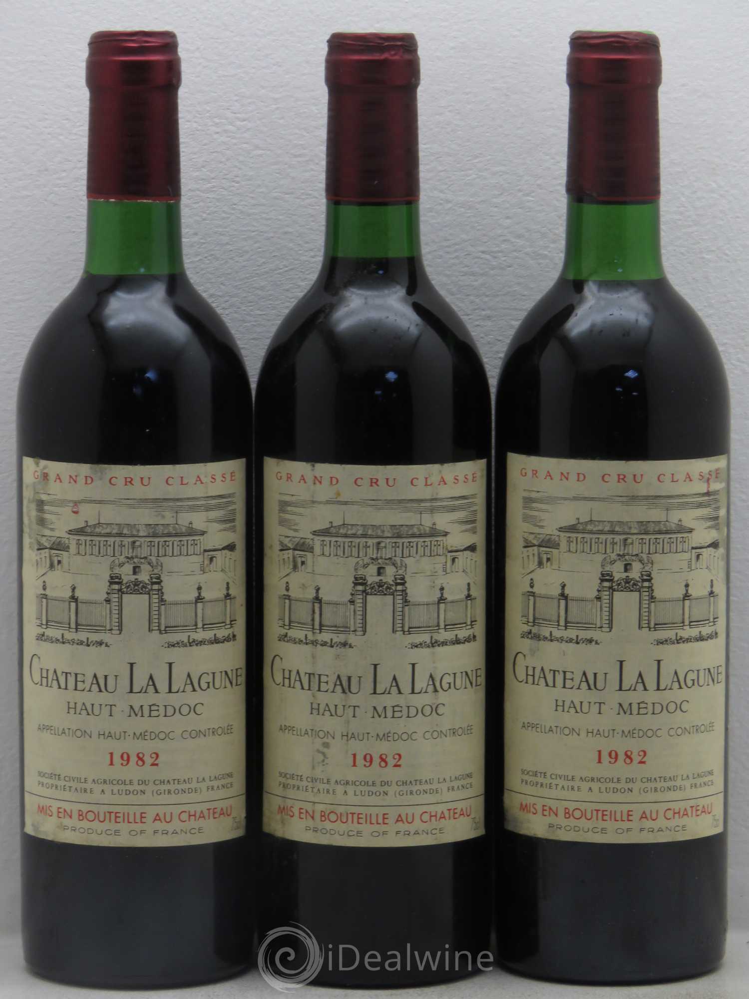Château la Lagune 3ème Grand Cru Classé 1982 - Lot de 3 bouteilles - 0
