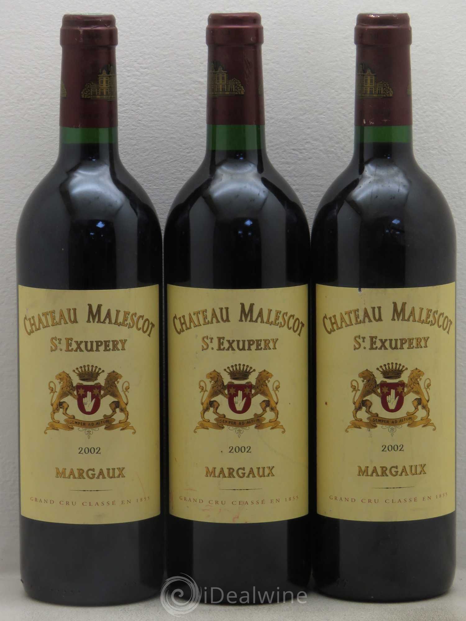 Château Malescot Saint-Exupéry 3ème Grand Cru Classé 2002 - Lot de 3 bouteilles - 0