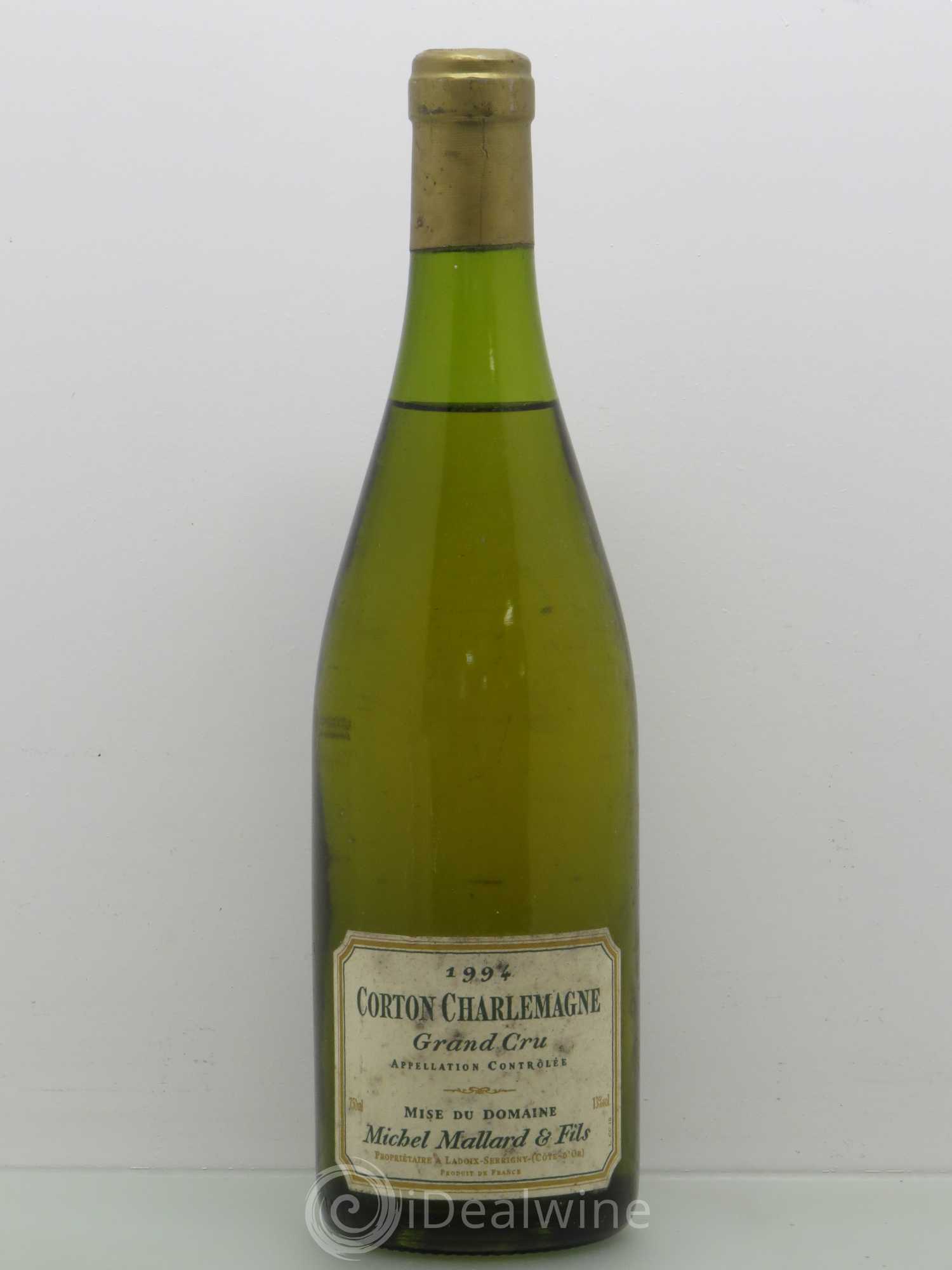 Corton-Charlemagne Grand Cru Domaine Michel Mallart 1994 - Posten von 1 Flasche - 0