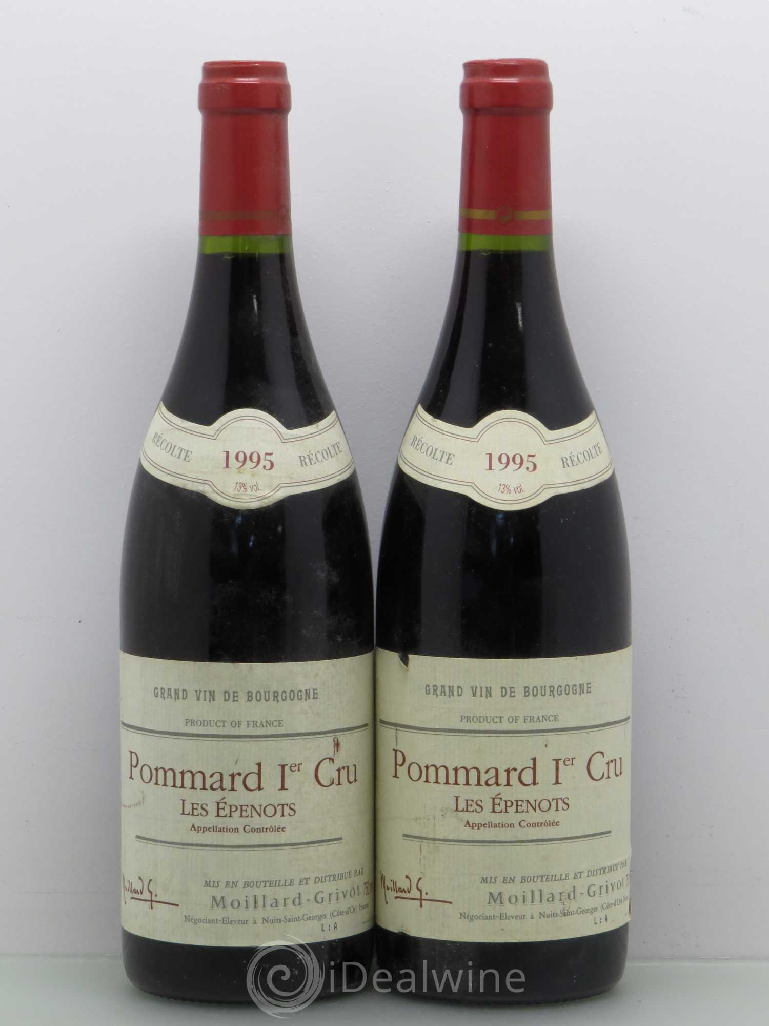 Pommard 1er Cru Epenots Moillard Grivot 1995 - Posten von 2 Flaschen - 0