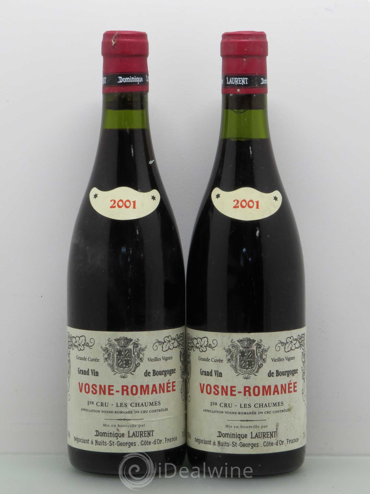 Vosne-Romanée 1er Cru Chaumes Dominique Laurent 2001 - Posten von 2 Flaschen - 0