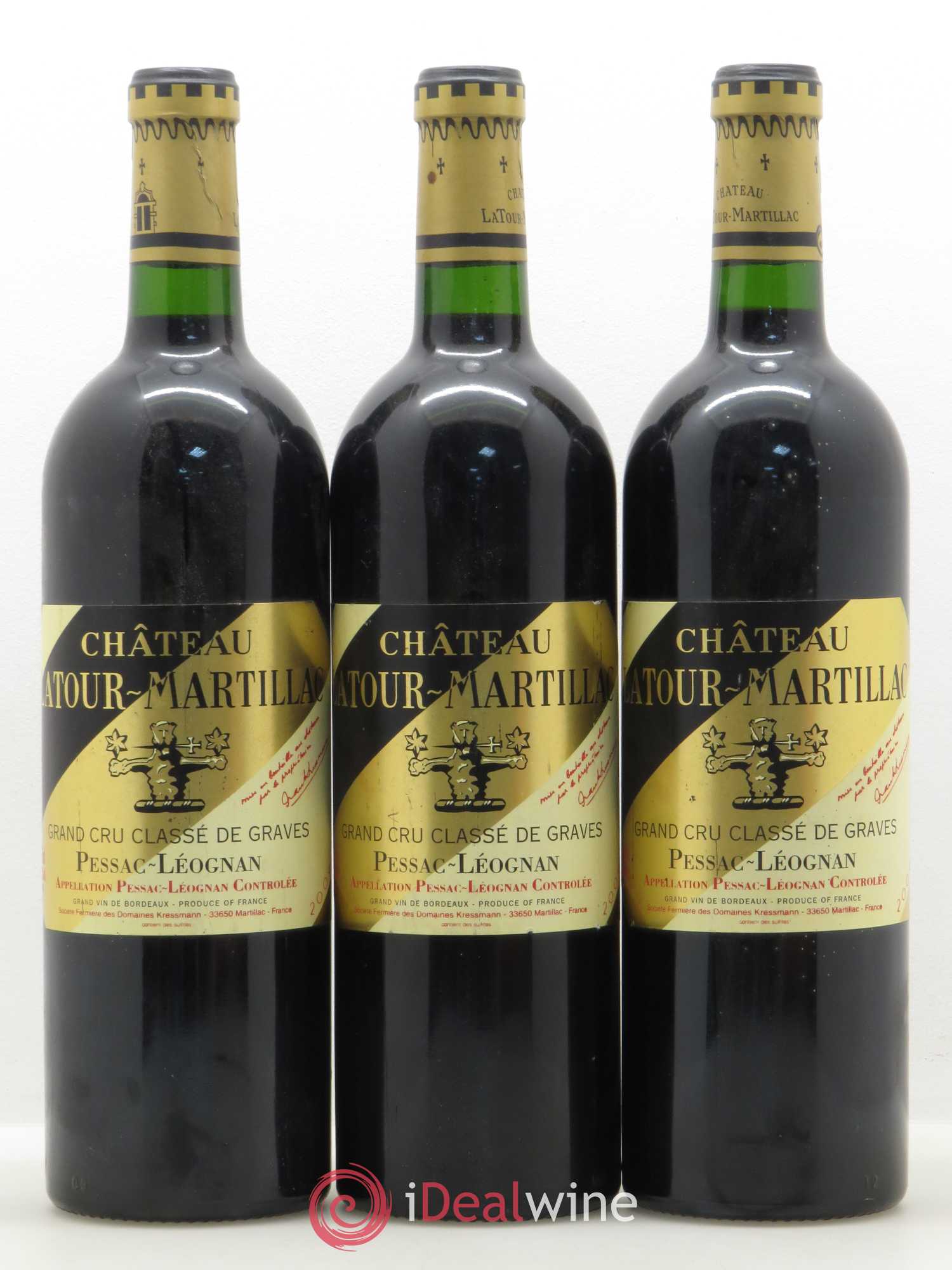 Château Latour-Martillac Cru Classé de Graves 2004 - Lot de 3 bouteilles - 0