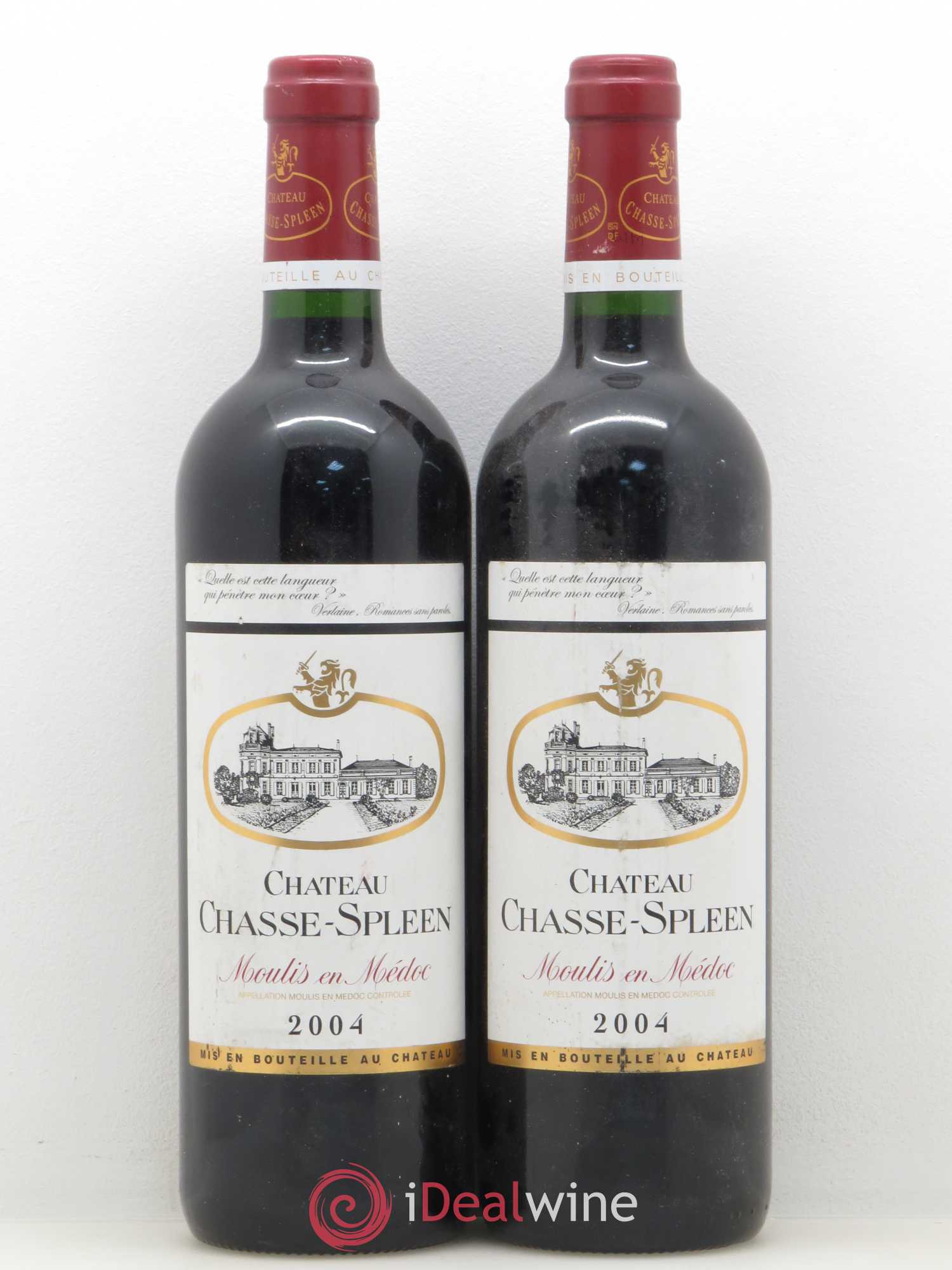 Château Chasse Spleen 2004 - Lot de 2 bouteilles - 0
