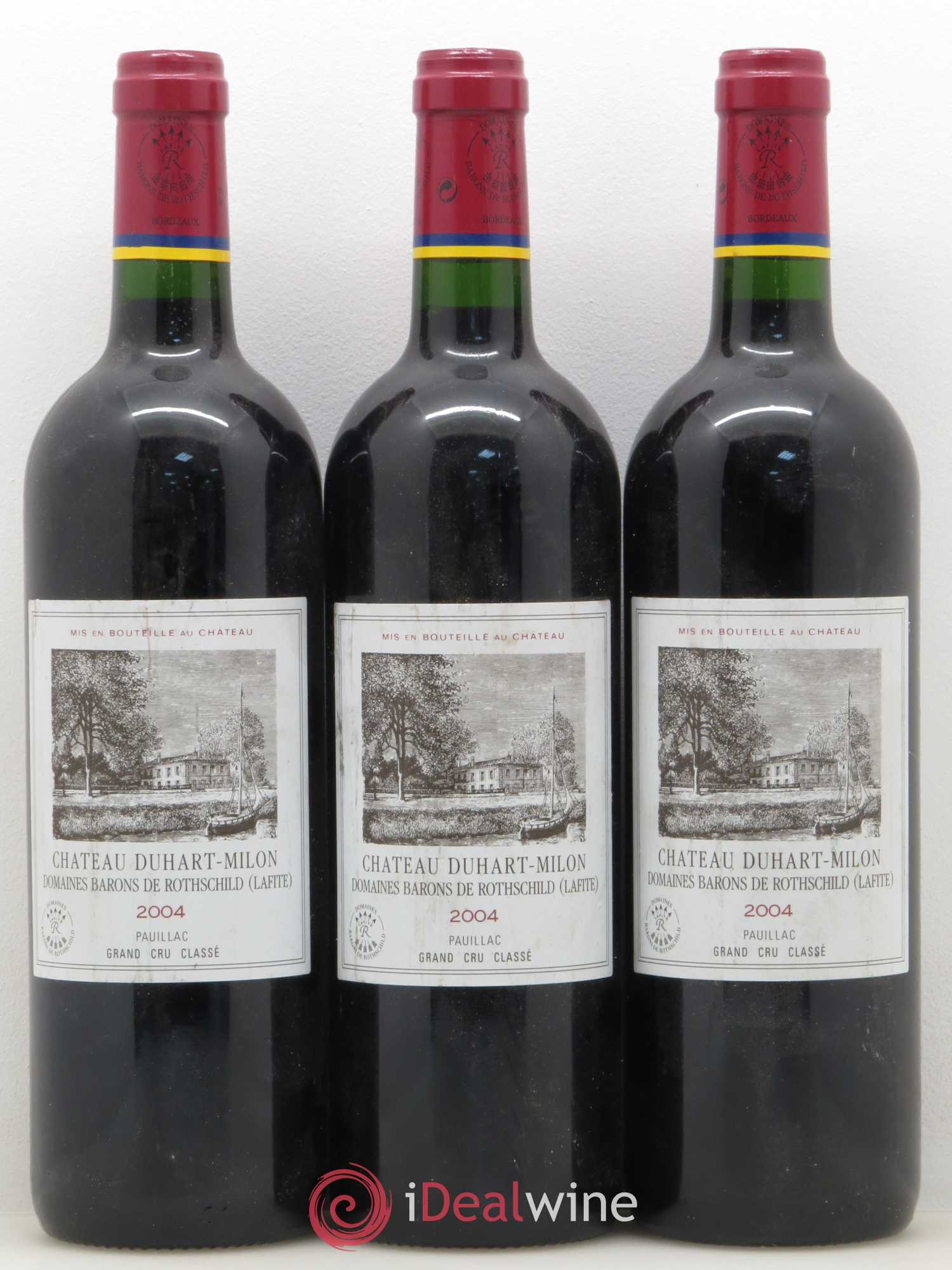 Château Duhart-Milon 4ème Grand Cru Classé 2004 - Lot de 3 bouteilles - 0