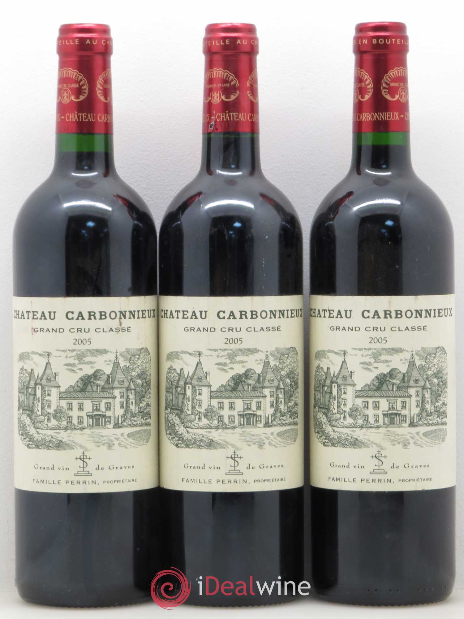 Château Carbonnieux Cru Classé de Graves 2005 - Lot de 3 bouteilles - 0