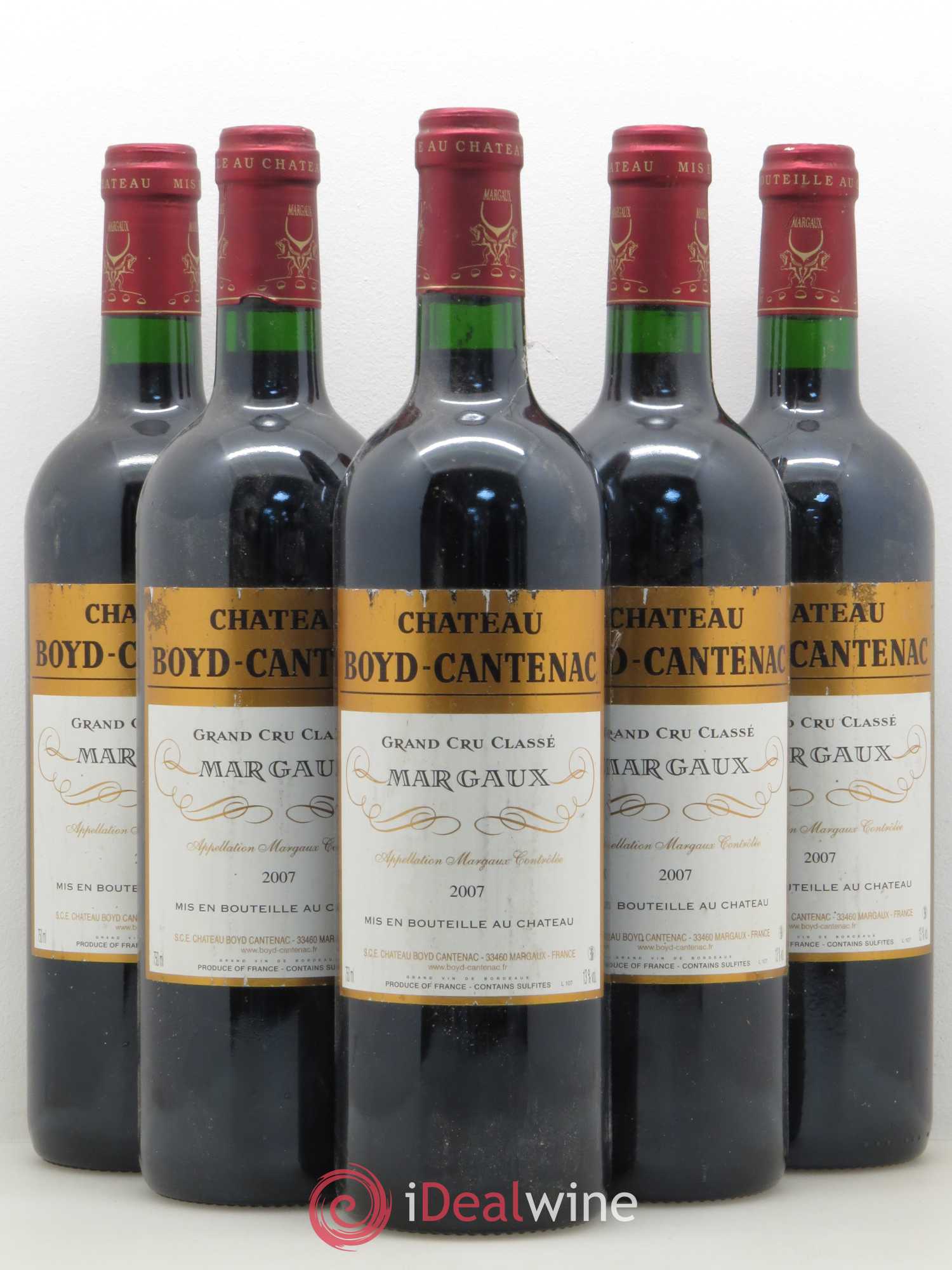 Château Boyd Cantenac 3ème Grand Cru Classé 2007 - Lot de 5 bouteilles - 0