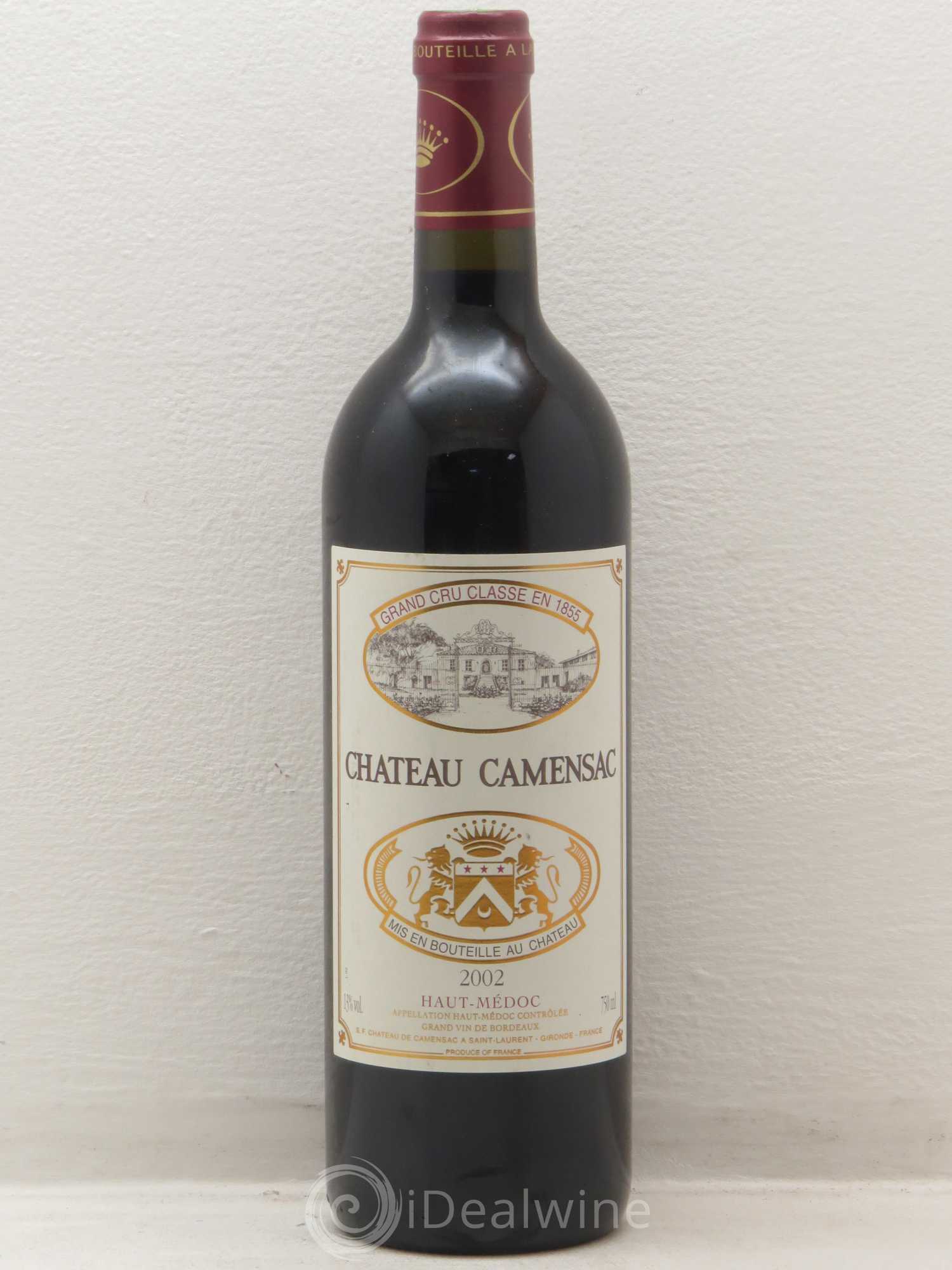 Château Camensac 5ème Grand Cru Classé 2002 - Lot de 1 bouteille - 0