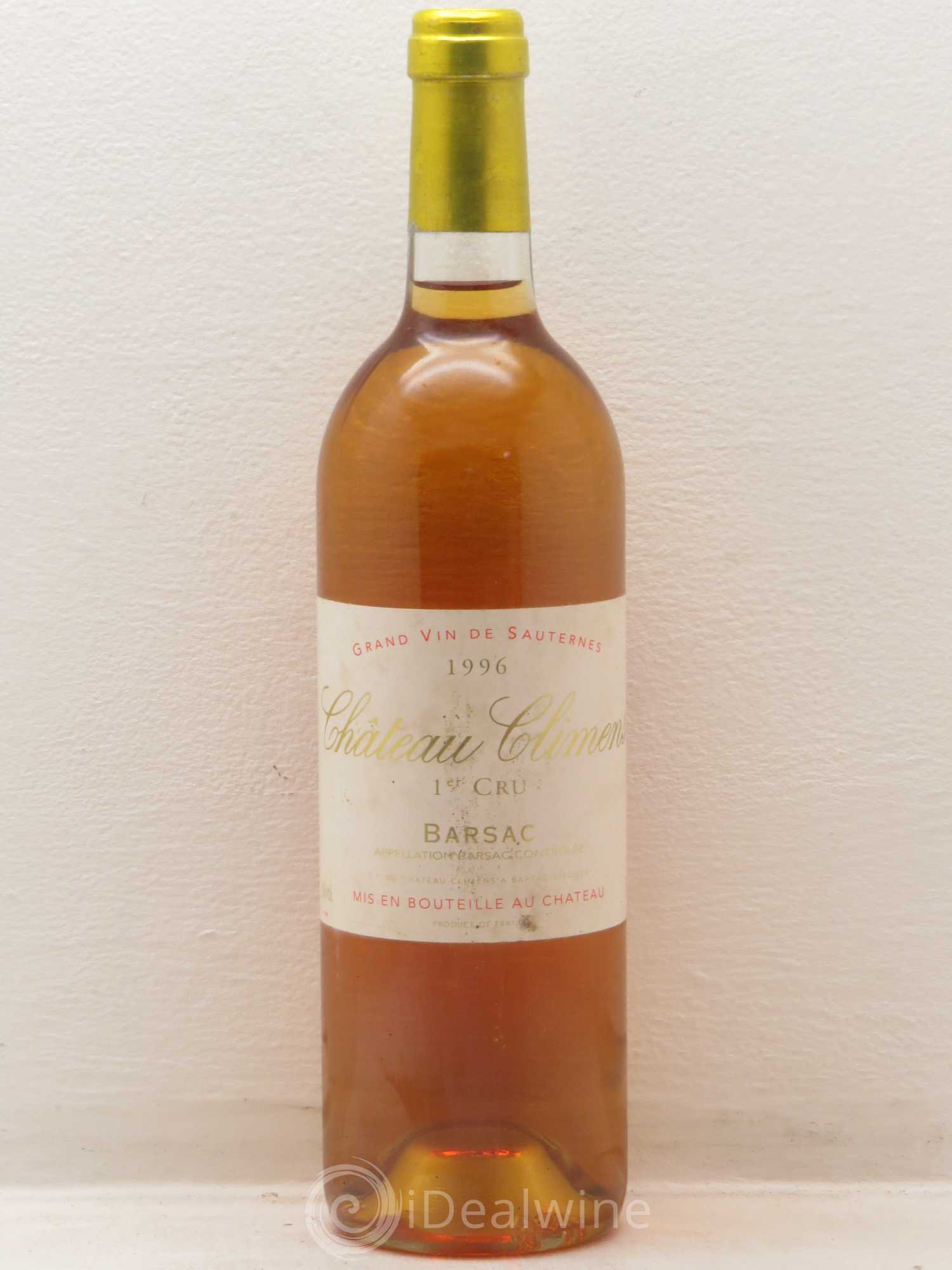 Château Climens 1er Grand Cru Classé 1996 - Lotto di 1 bottiglia - 0