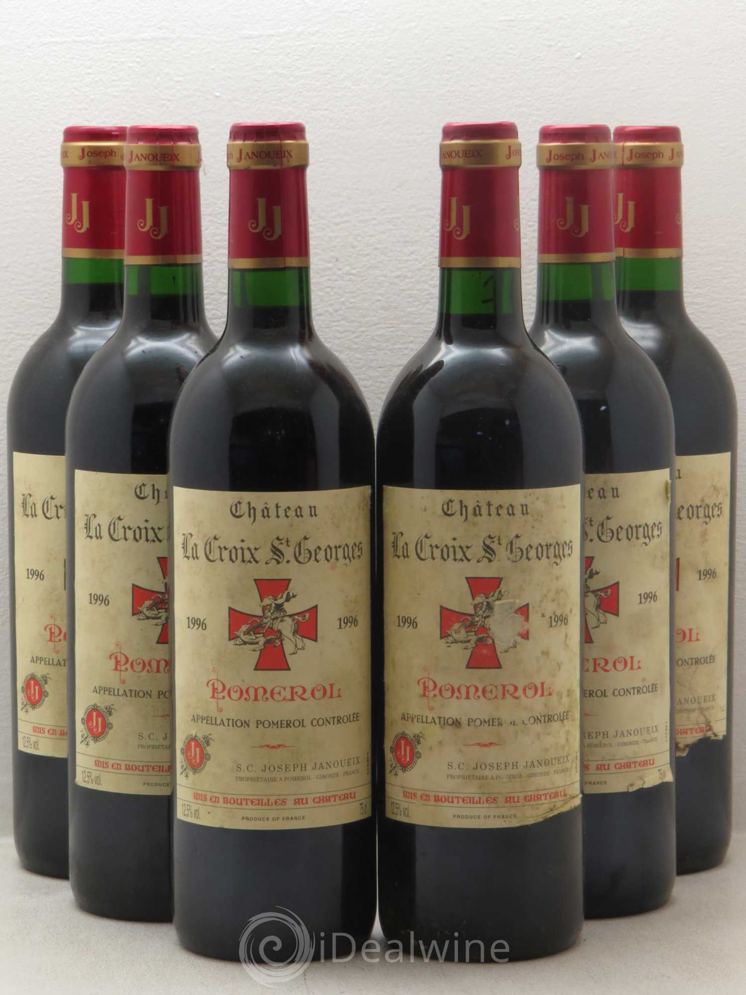 Château la Croix Saint-Georges 1996 - Lot de 6 bouteilles - 0