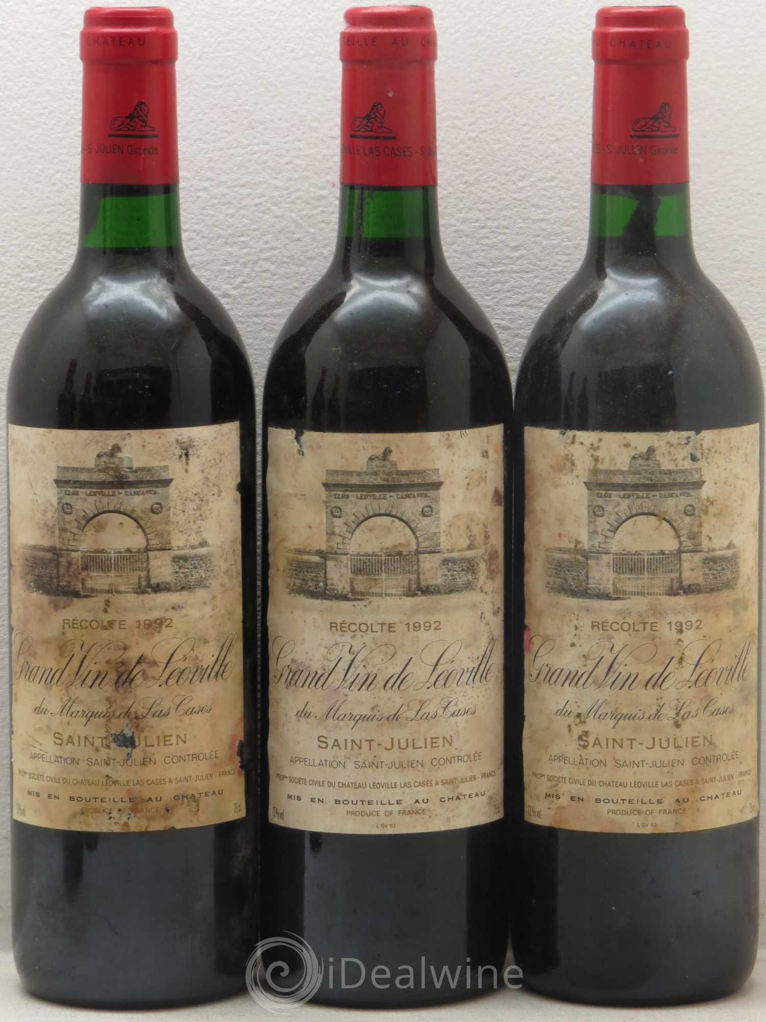 Château Léoville Las Cases 2ème Grand Cru Classé 1992 - Lot de 5 bouteilles - 1