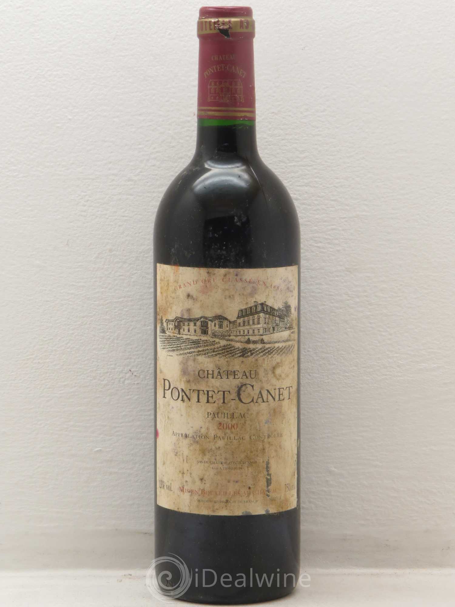 Château Pontet Canet 5ème Grand Cru Classé 2000 - Lot de 1 bouteille - 0