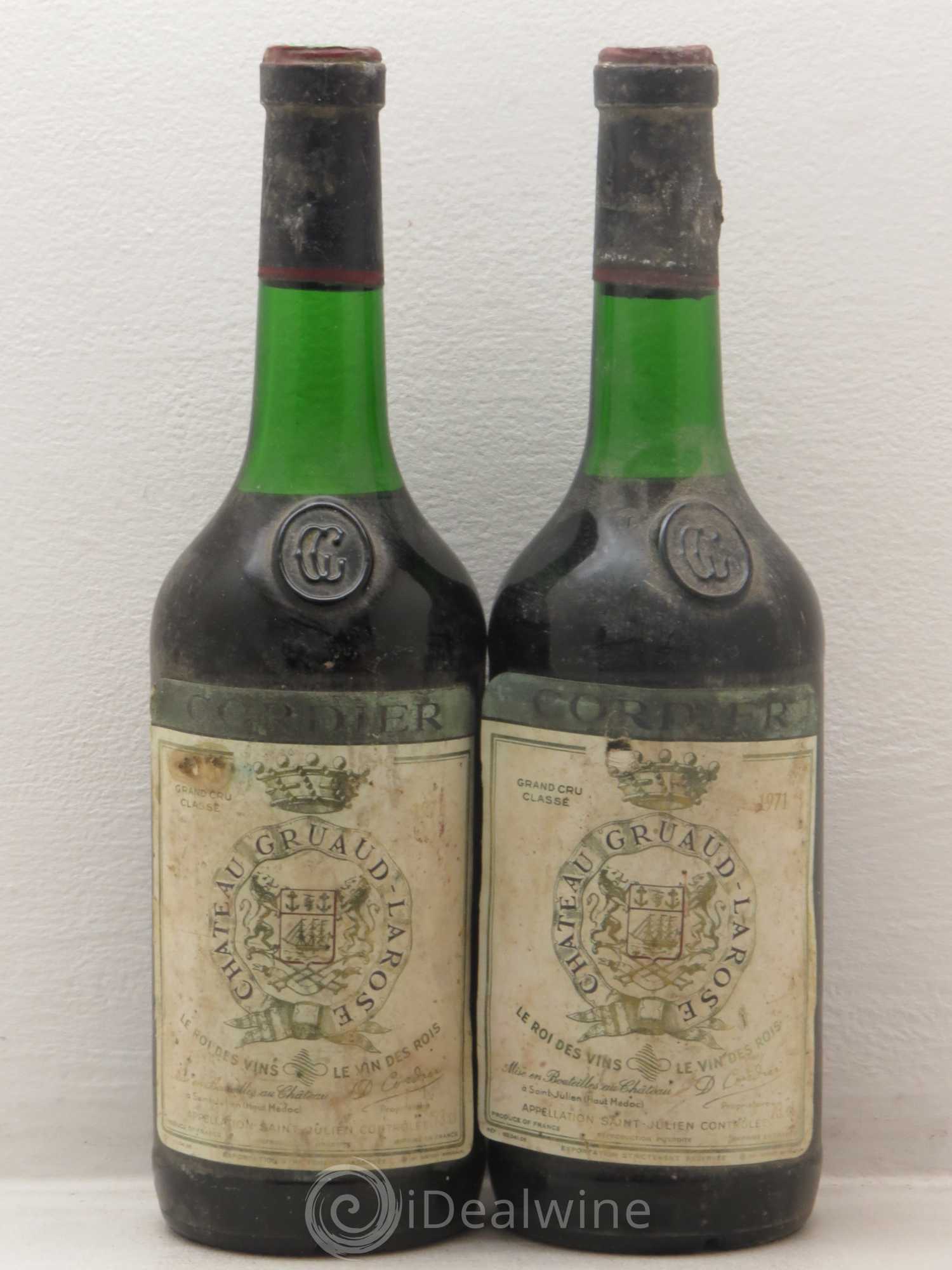 Château Gruaud Larose 2ème Grand Cru Classé 1971 - Lot de 2 bouteilles - 0