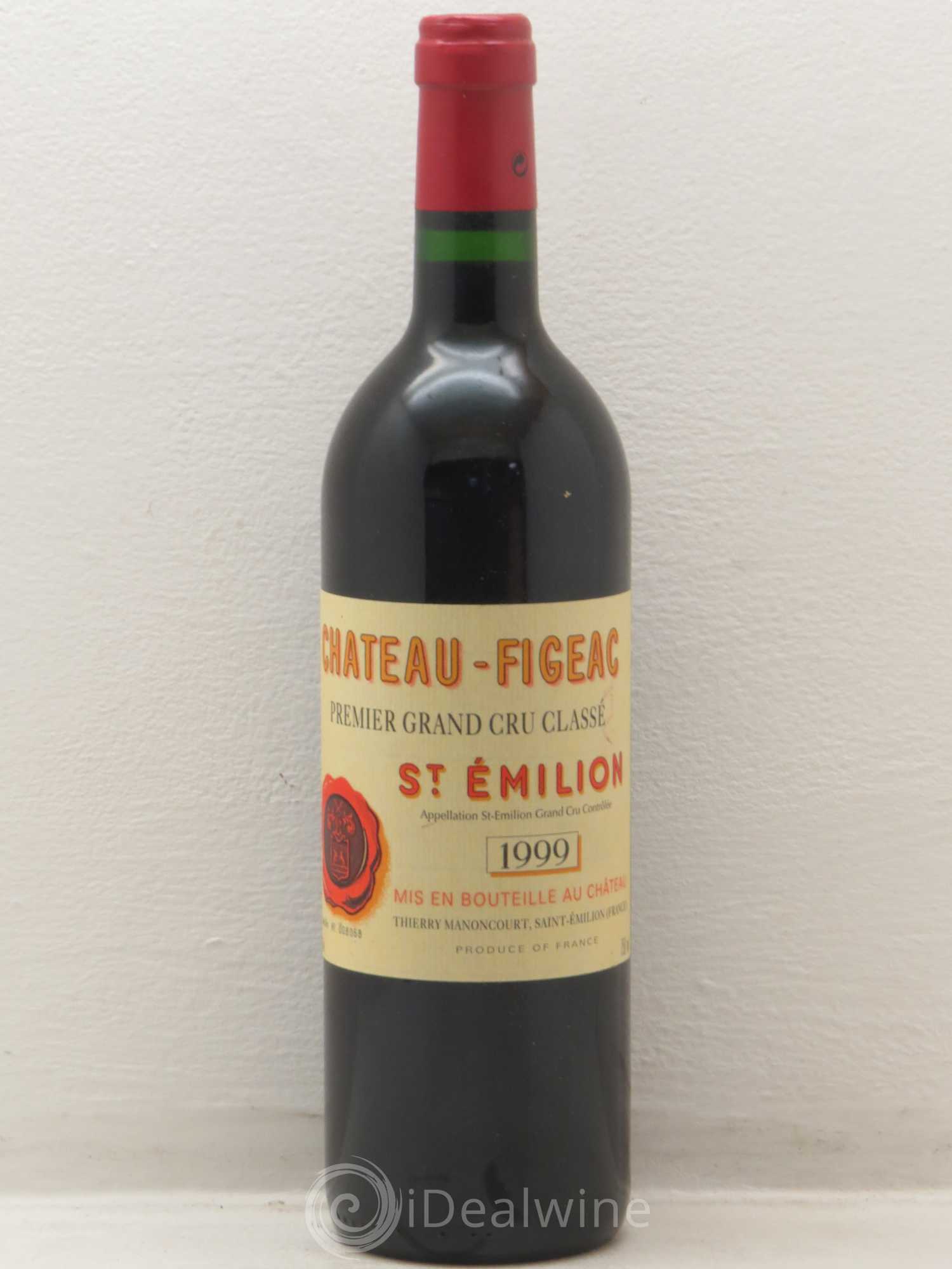 Château Figeac 1er Grand Cru Classé A 1999 - Lot de 1 bouteille - 0