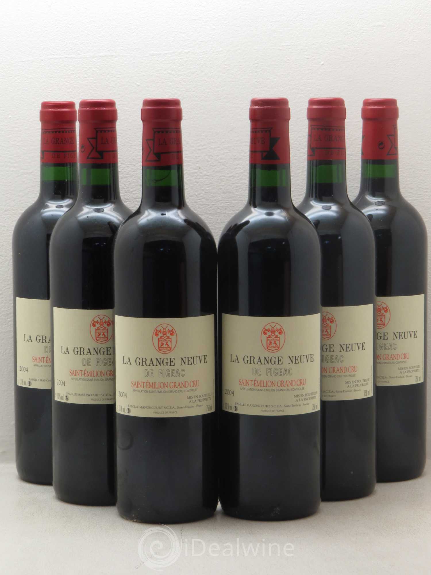 Château La Grange Neuve de Figeac 2004 - Lot de 6 bouteilles - 0