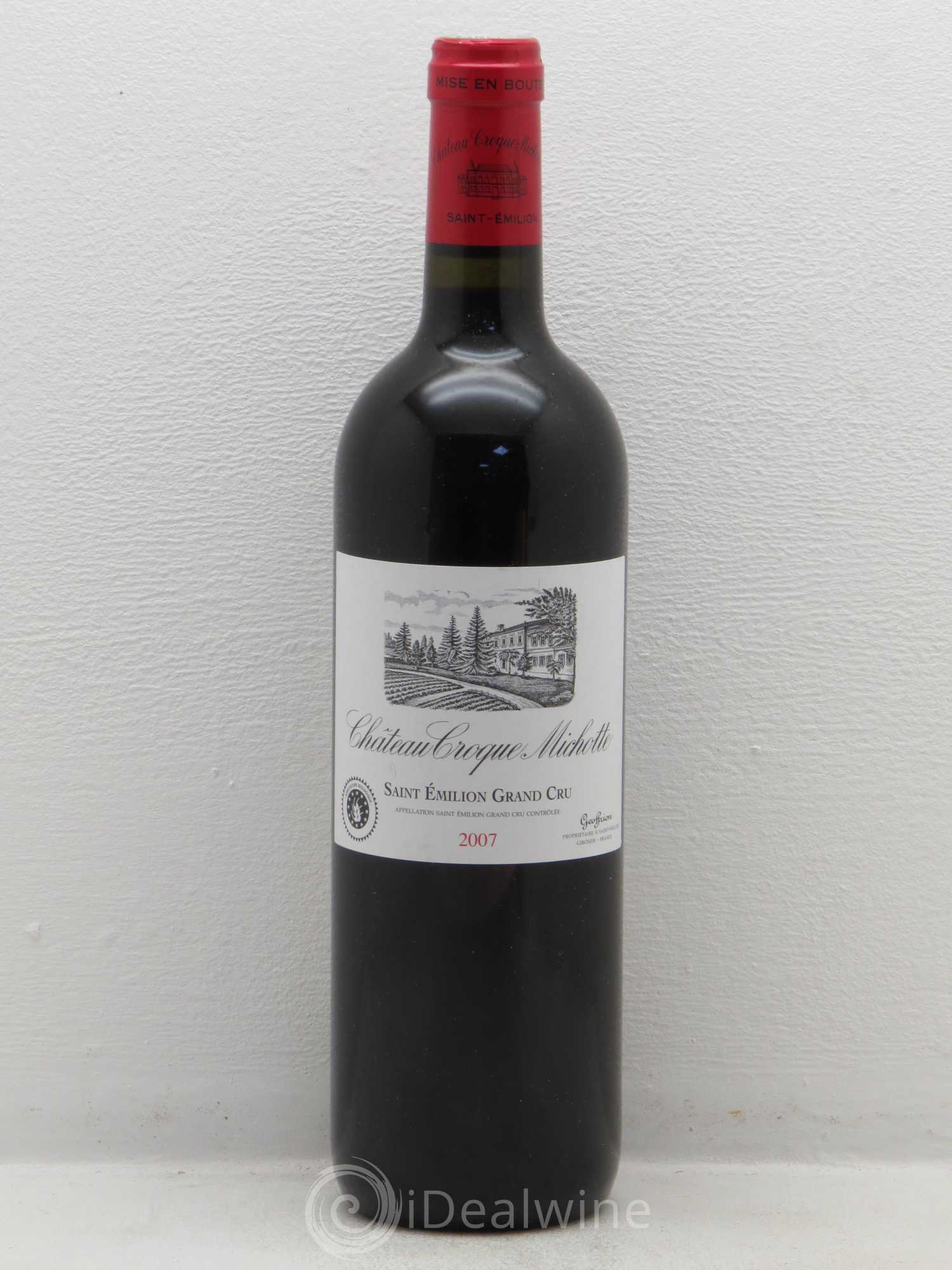Château Croque Michotte 2007 - Lot de 1 bouteille - 0