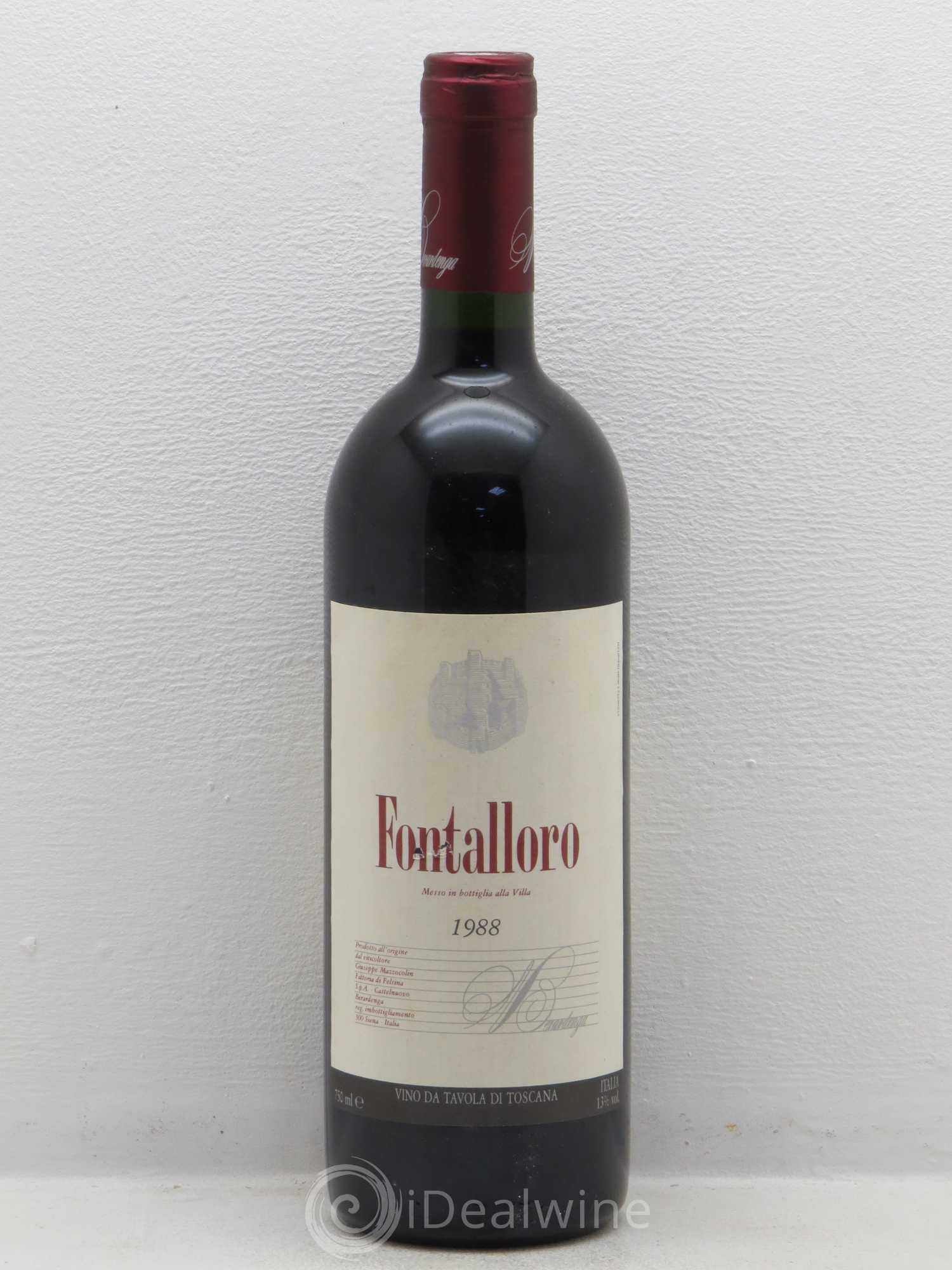 Toscana IGT Fontalloro Felsina IGT Toscana 1988 - Posten von 1 Flasche - 0