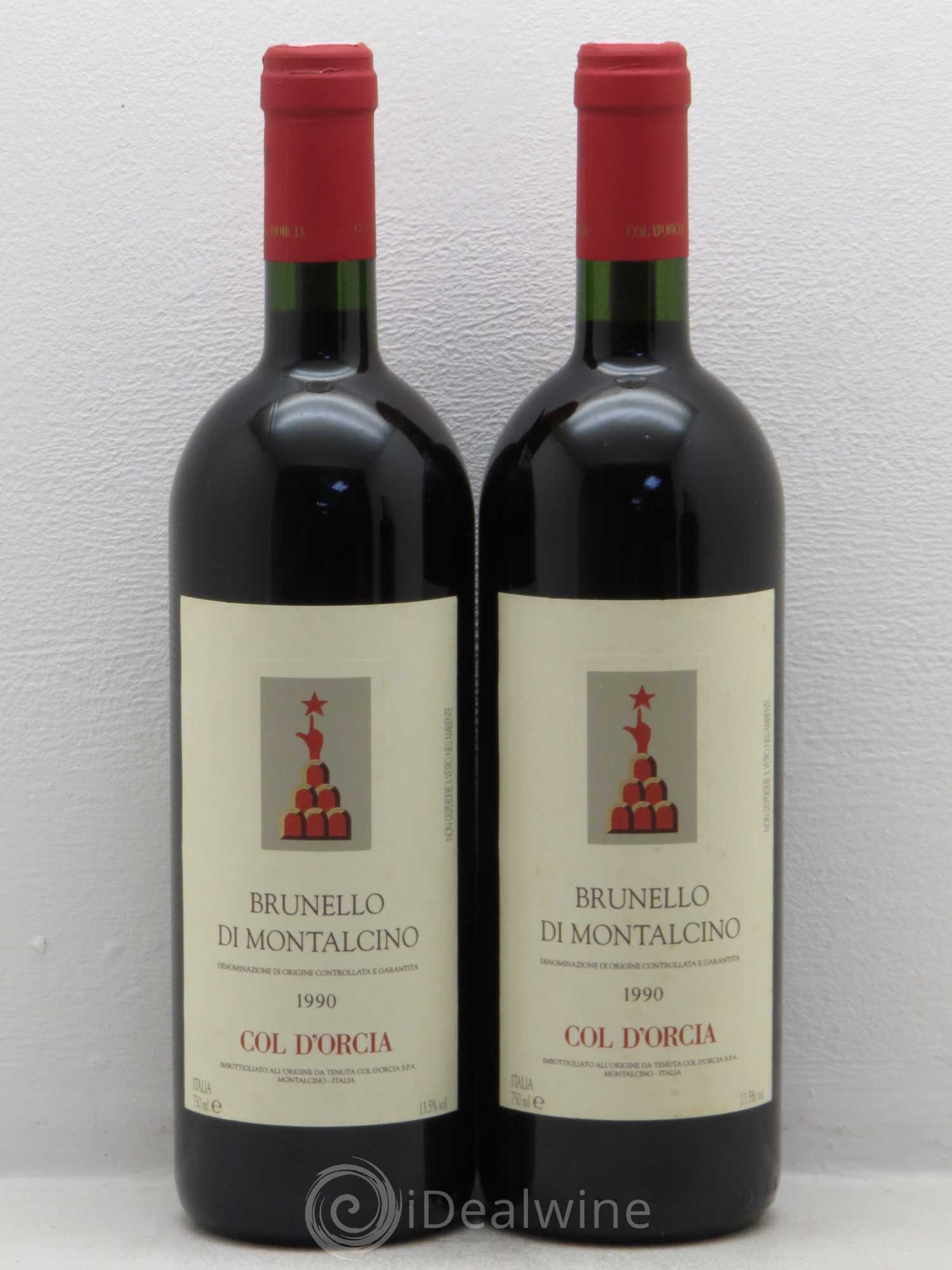 Brunello di Montalcino Col d'Orcia 1990 - Lot de 2 bouteilles - 0