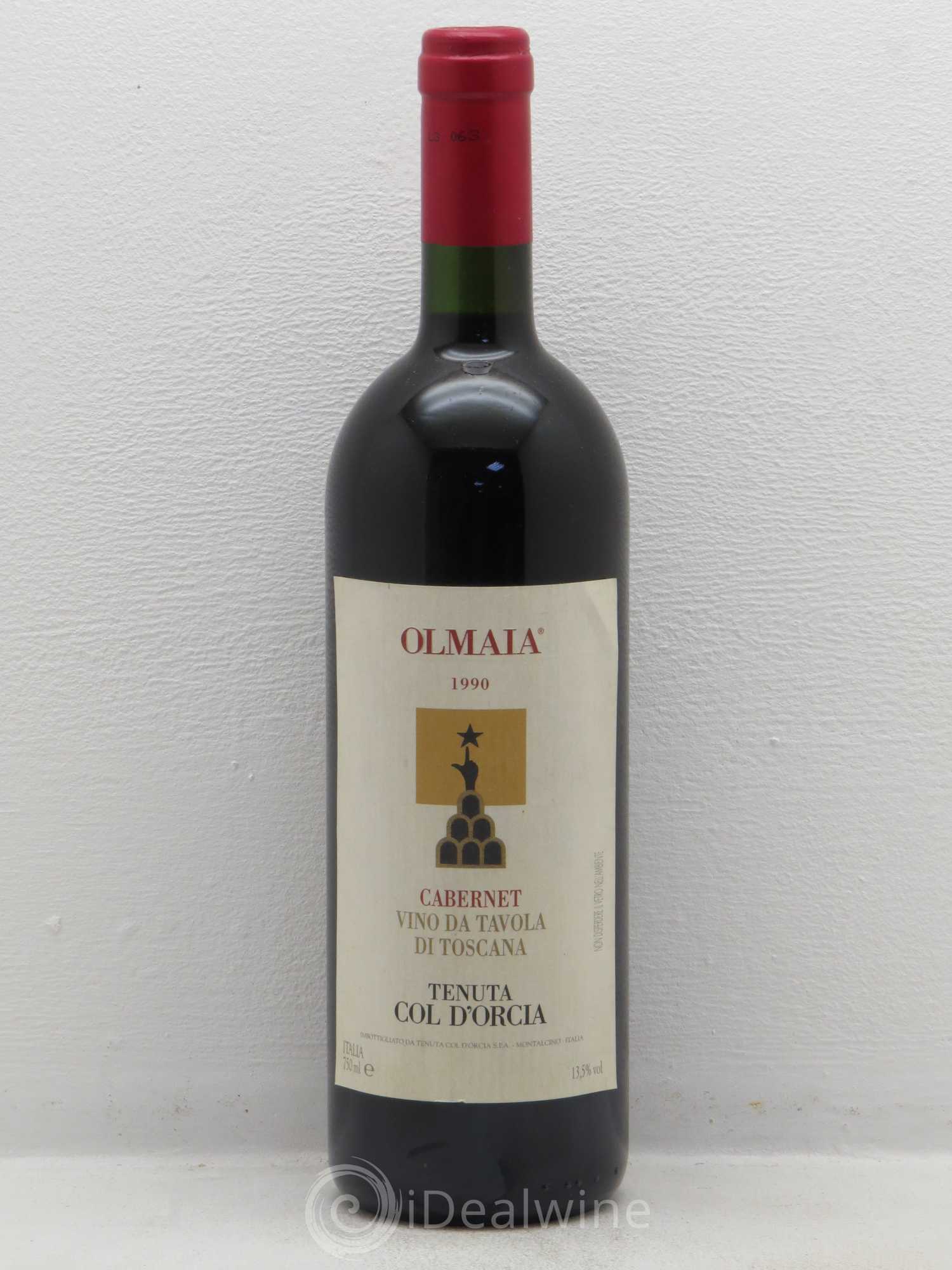 Toscana IGT Olmaia Col d'Orcia cabernet Vino da tavola di Toscana 1990 - Posten von 1 Flasche - 0