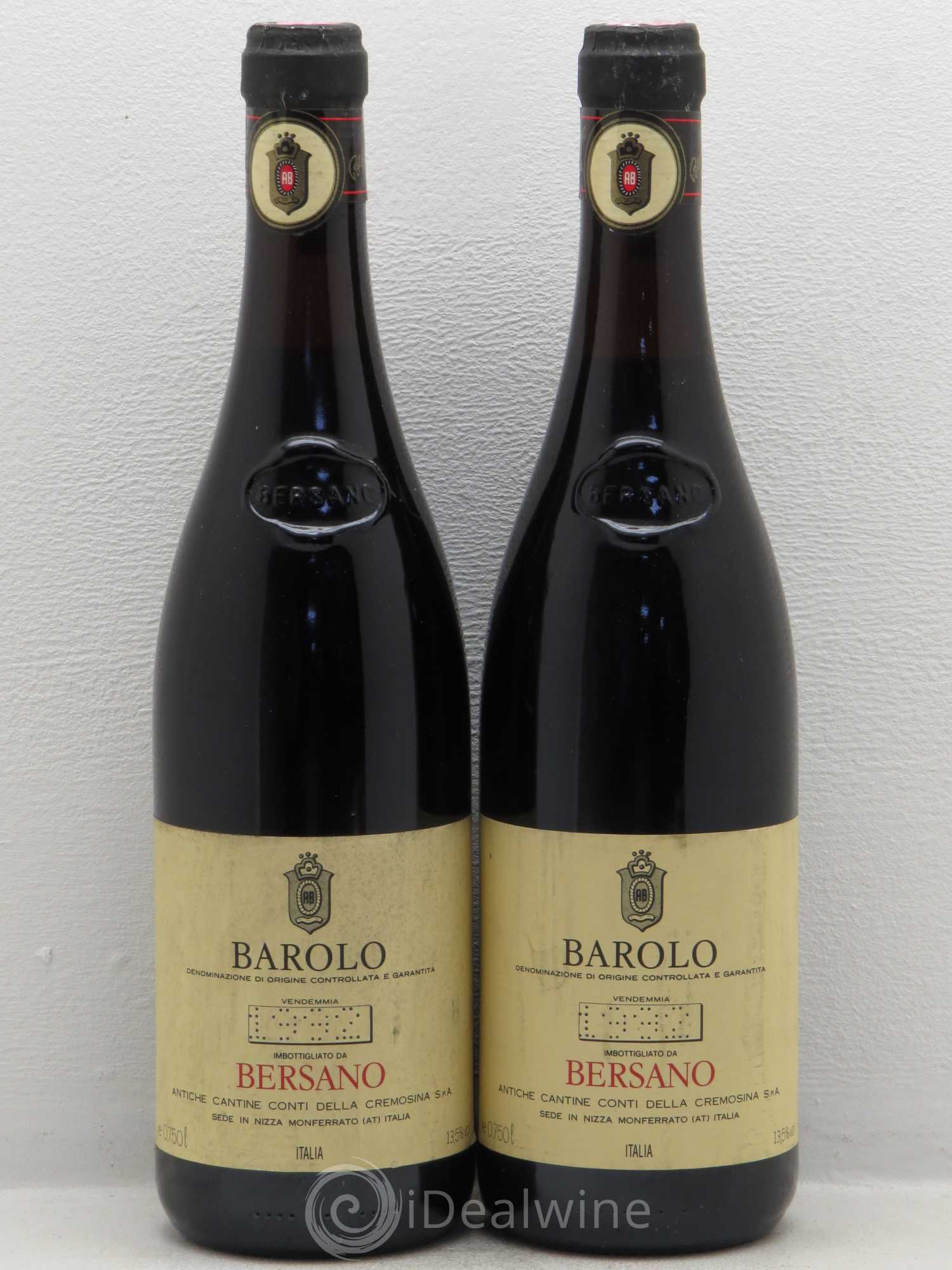 Barolo Bersano 1992 - Lot de 2 bouteilles - 0