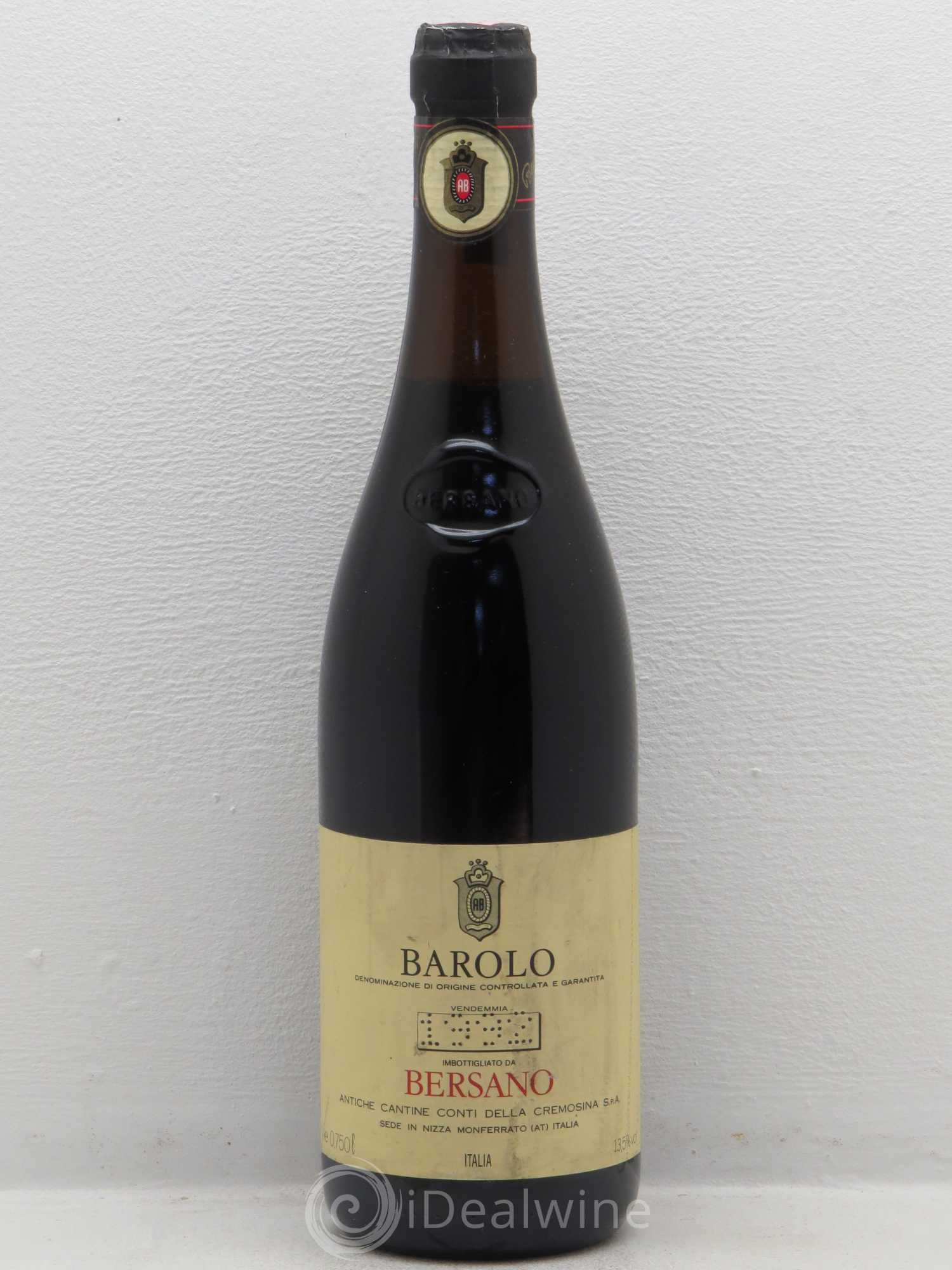 Barolo Bersano 1992 - Lot de 1 bouteille - 0