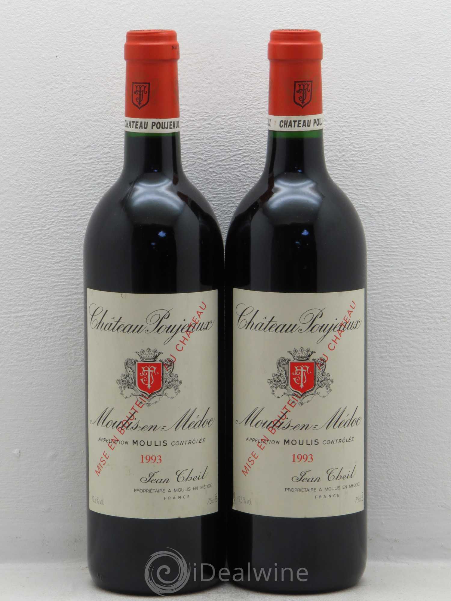 Château Poujeaux 1993 - Lot de 2 bouteilles - 0