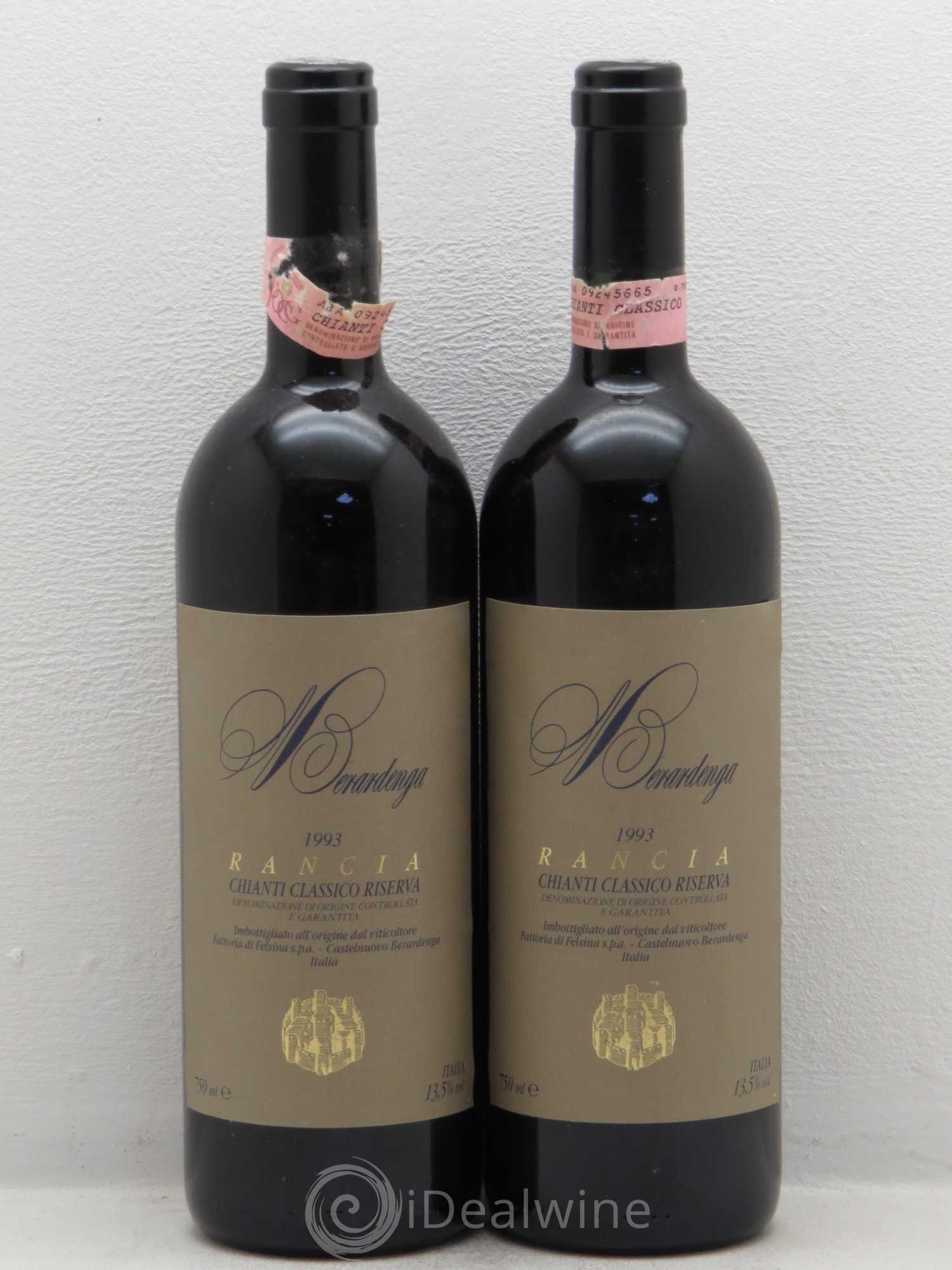 Chianti DOCG Rancia Classico Riserva Felsina Berardenga 1993 - Lot de 5 bouteilles - 2