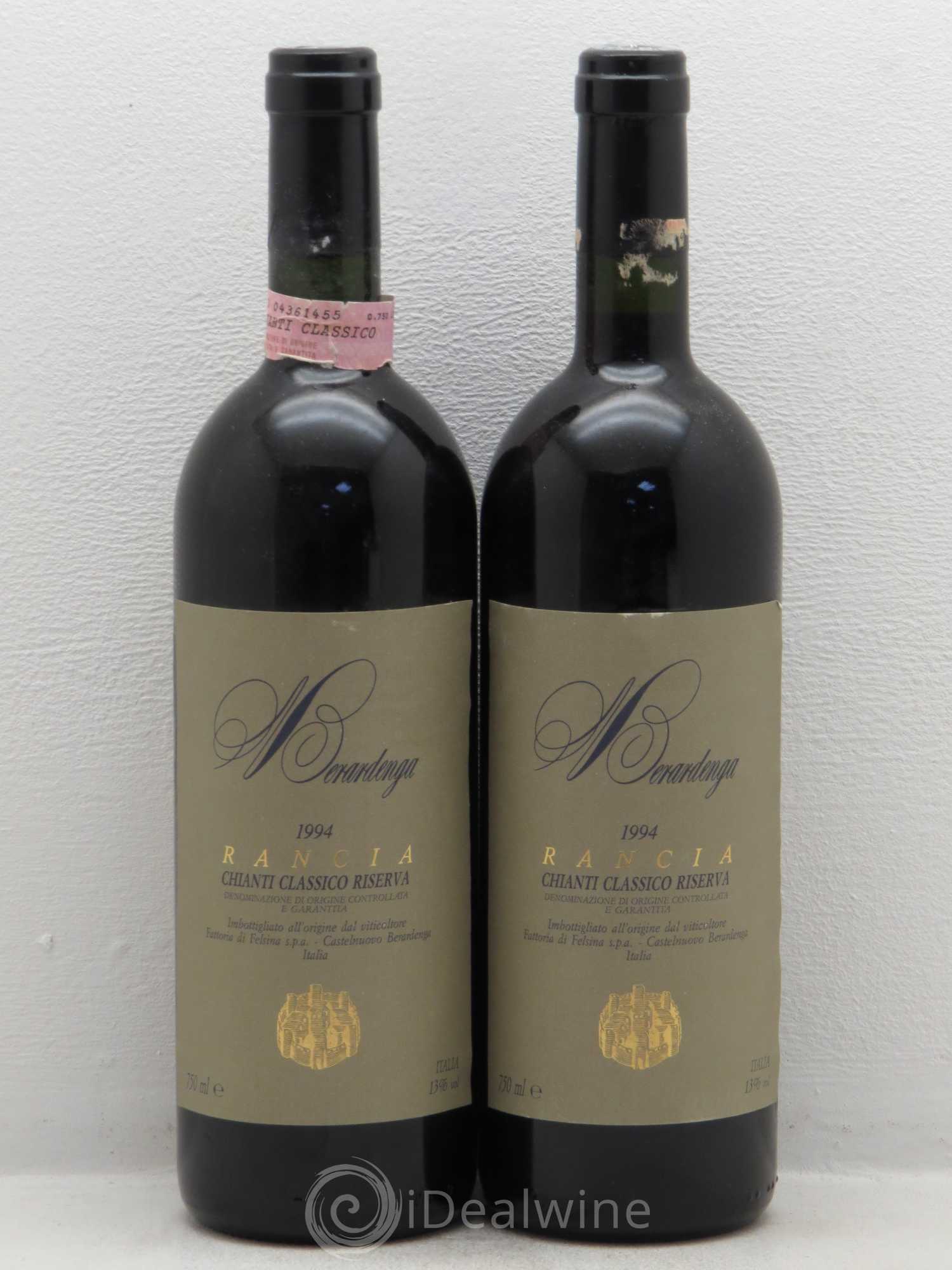 Chianti DOCG Rancia Classico Riserva Felsina Berardenga 1994 - Lot of 2 bottles - 0