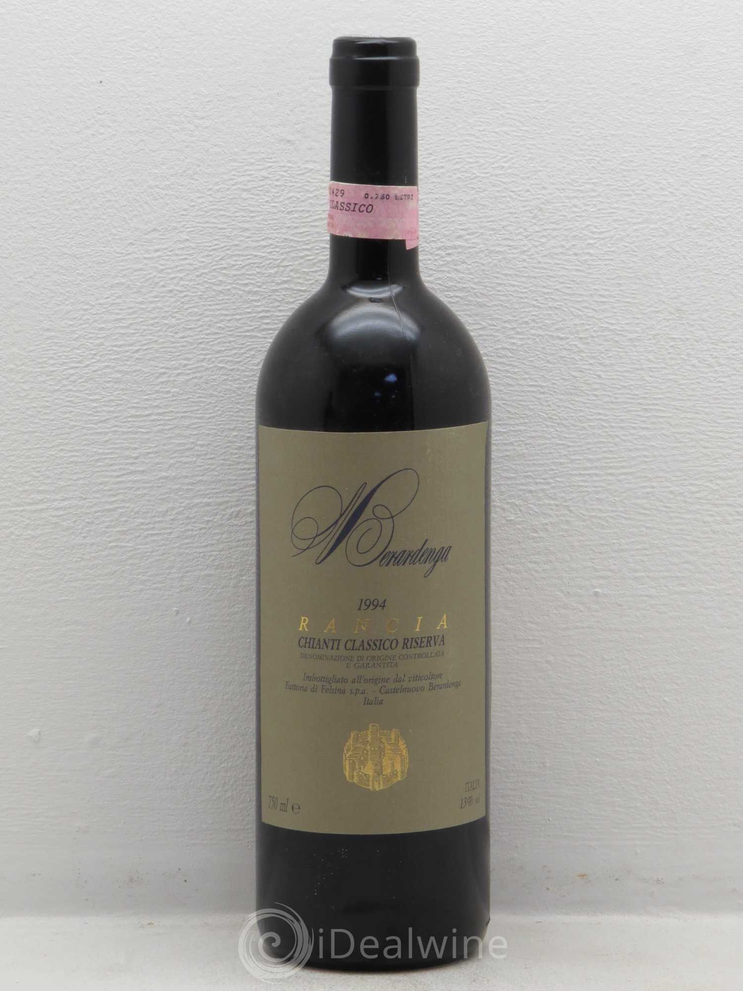 Chianti DOCG Rancia Classico Riserva Felsina Berardenga 1994 - Posten von 1 Flasche - 0
